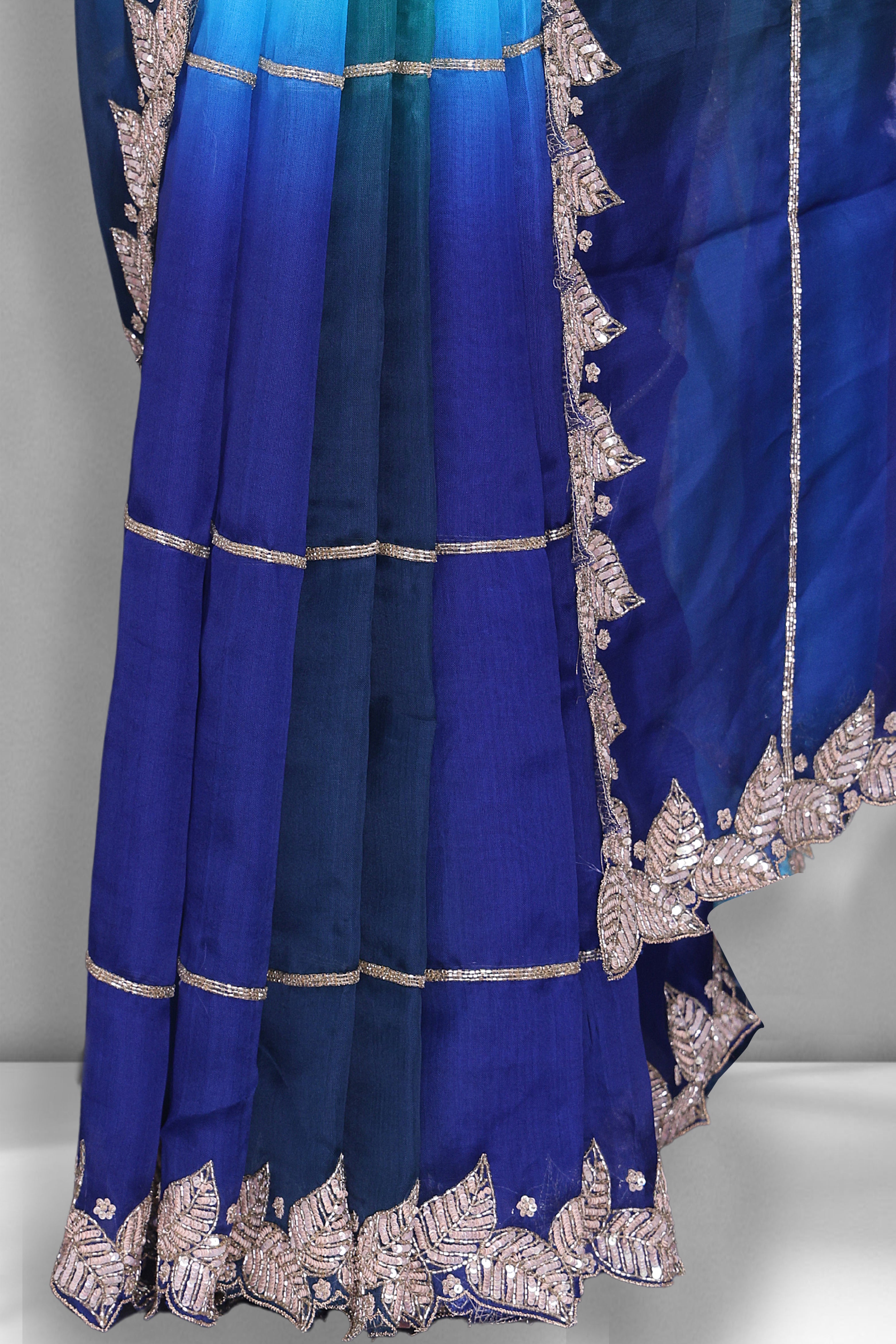 Organza Shaded Zardosi Work