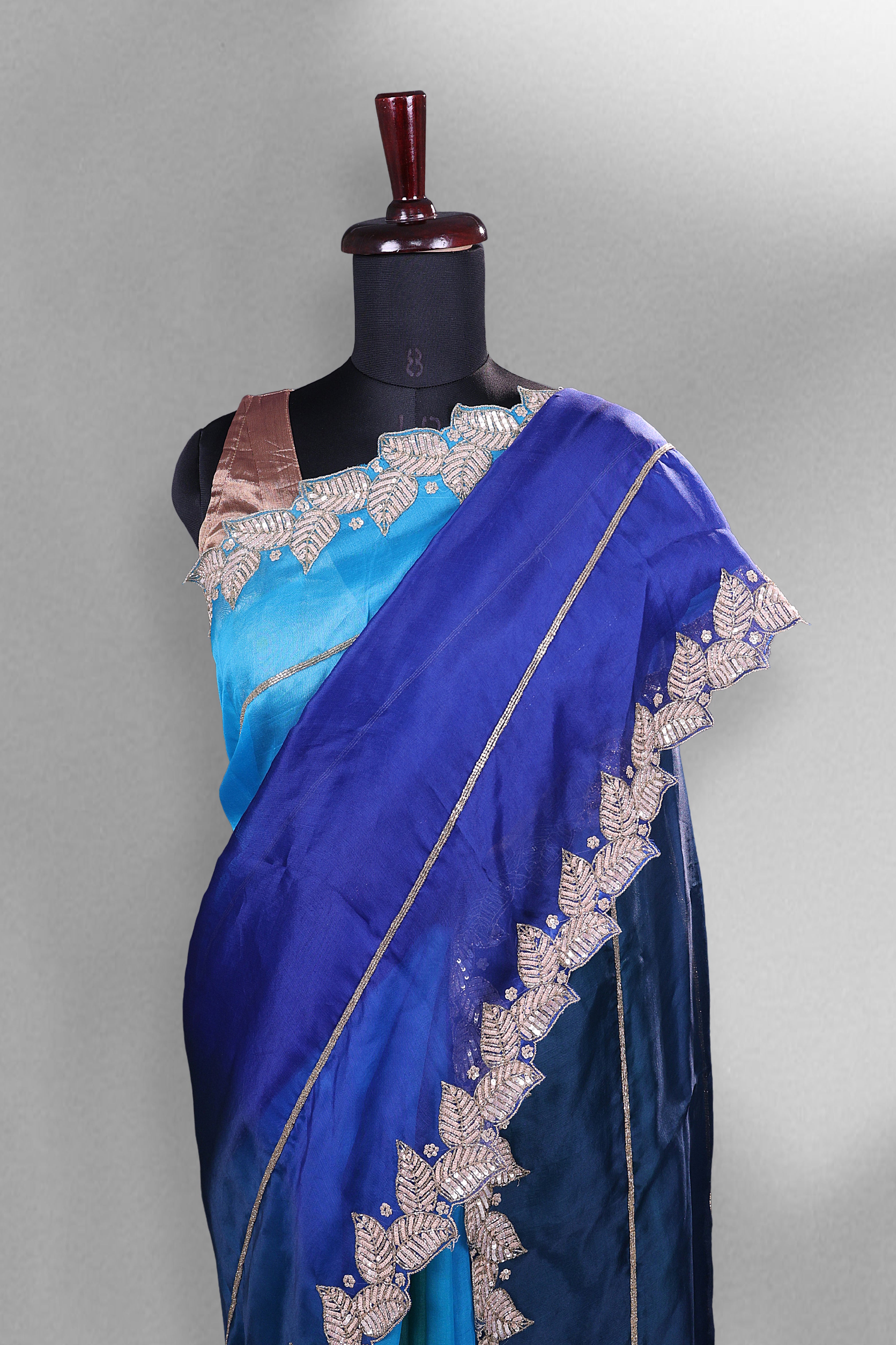 Organza Shaded Zardosi Work