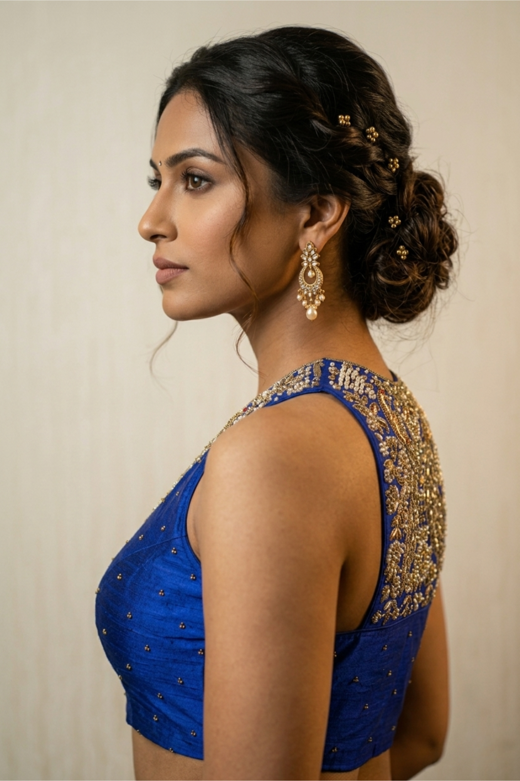 Raw Silk Sleeveless Blouse