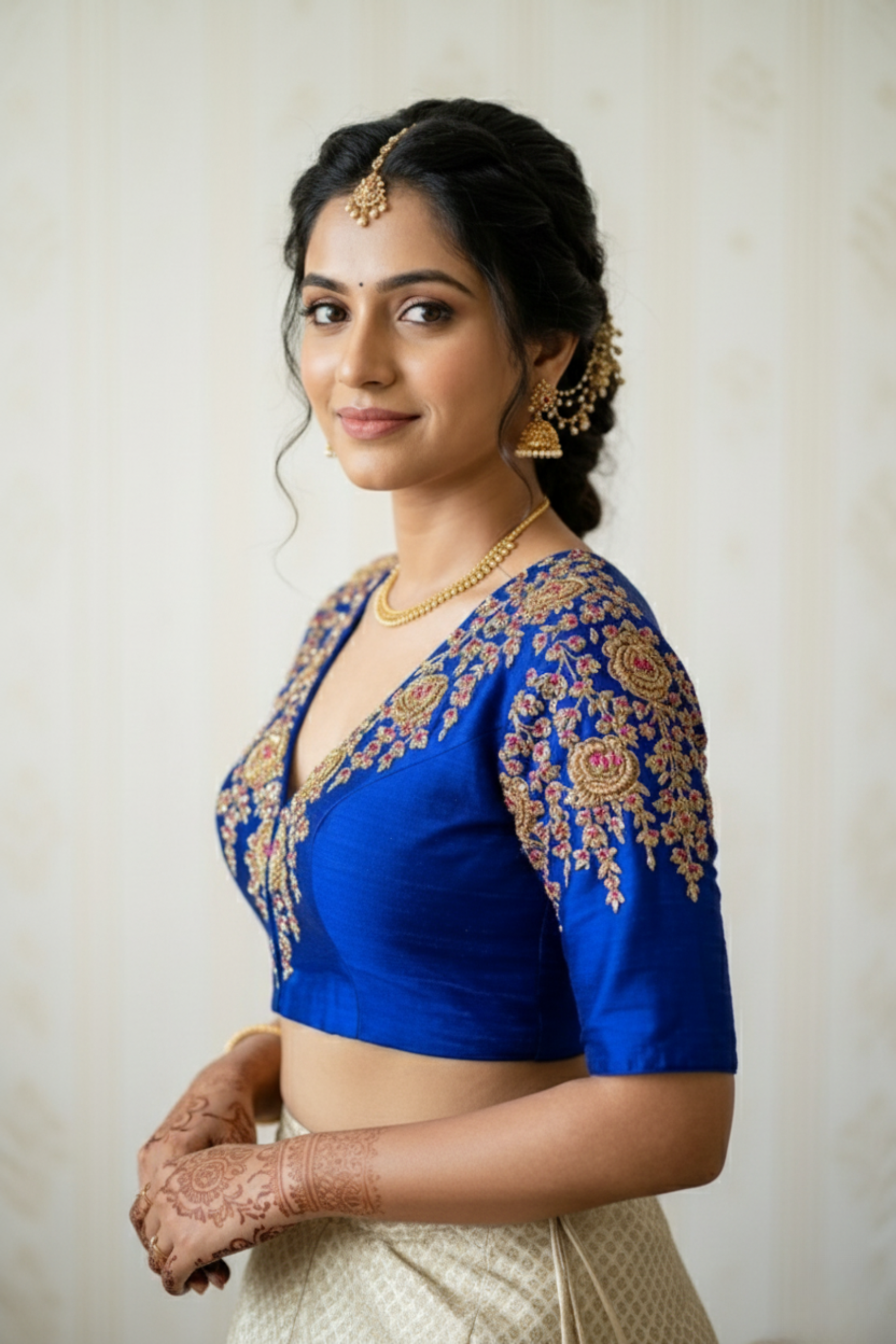 Raw Silk Zardosi Work