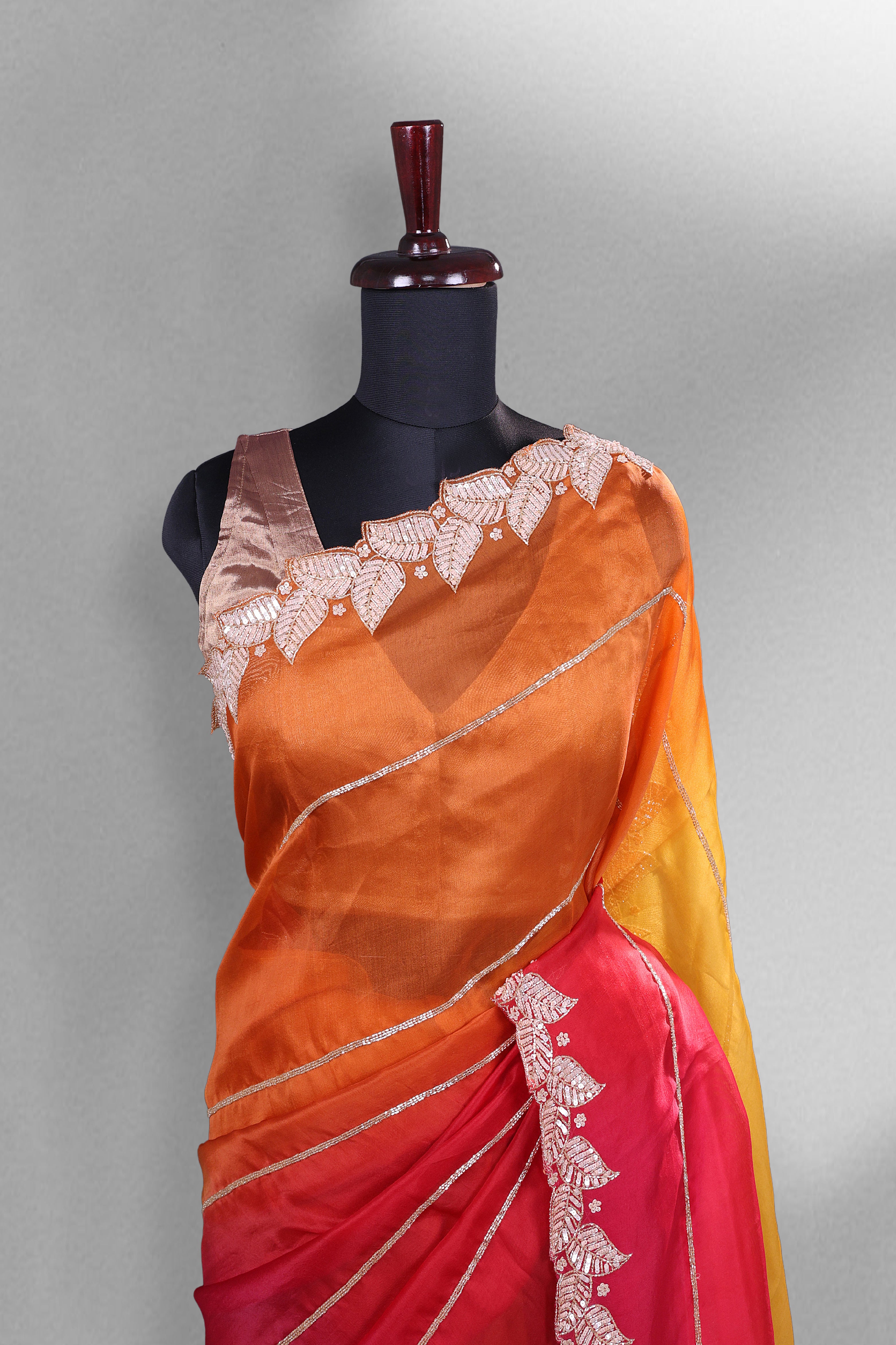 Organza Shaded Zardosi Work