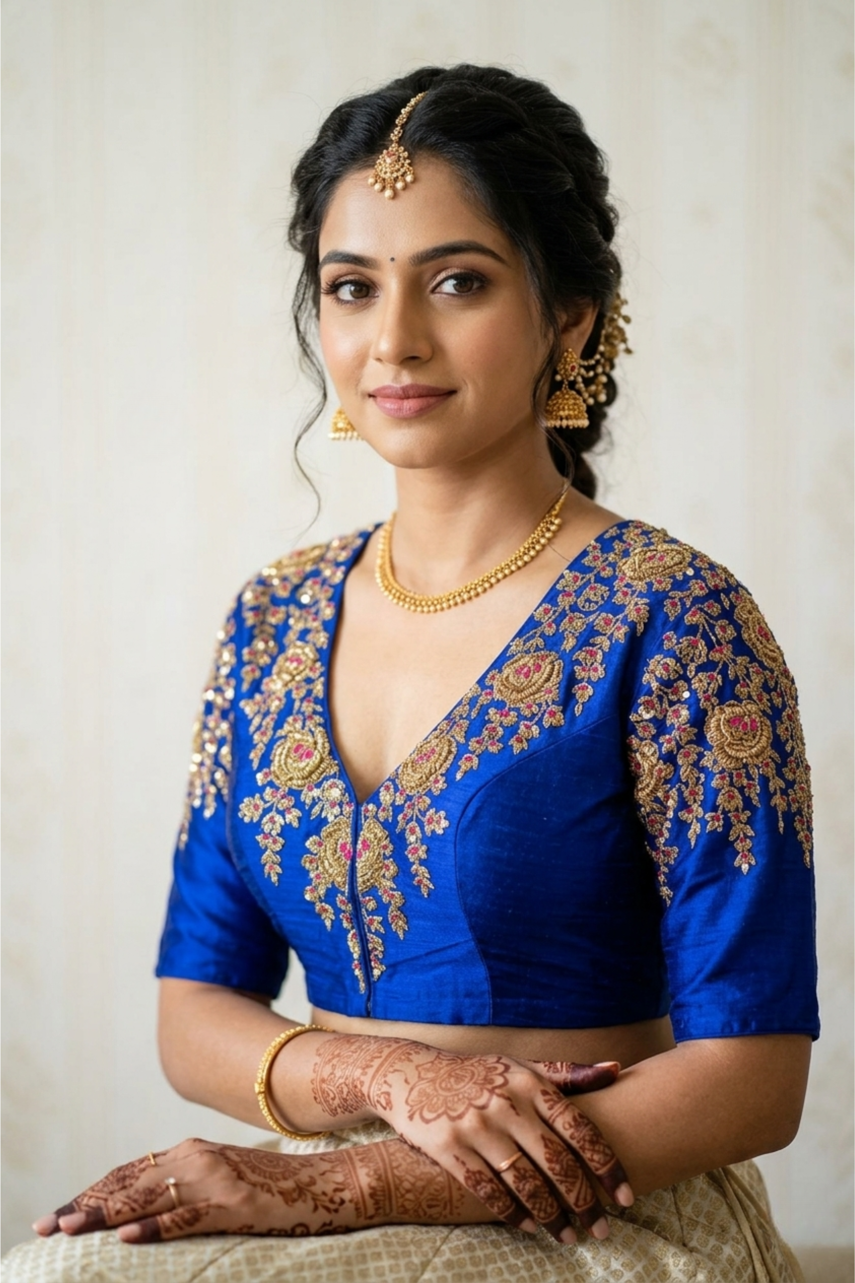 Raw Silk Zardosi Work