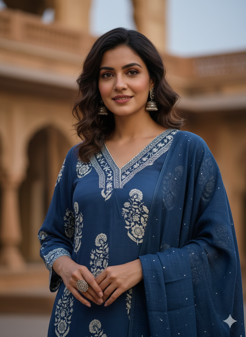 Cotton 3PC Kurti Set