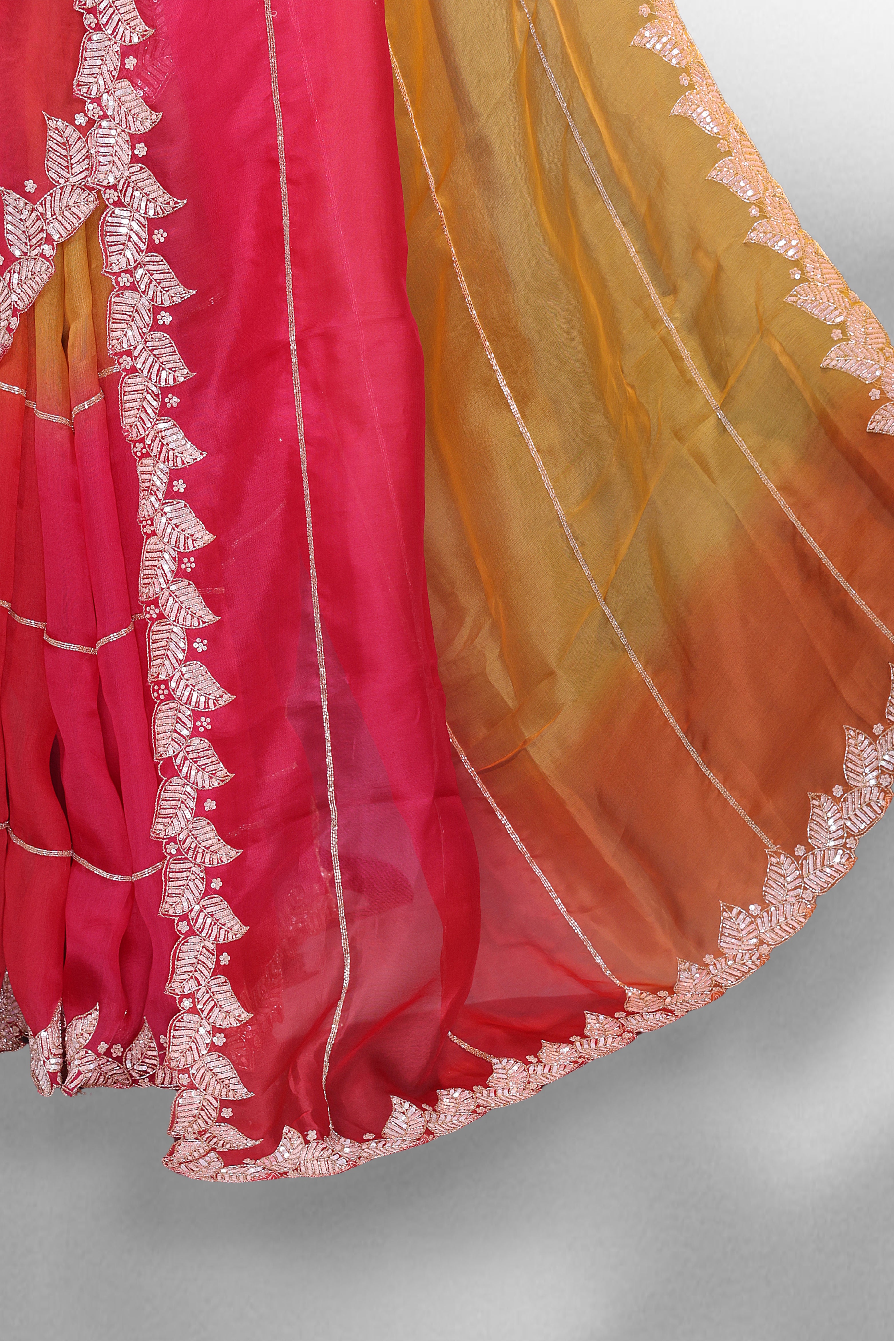Organza Shaded Zardosi Work