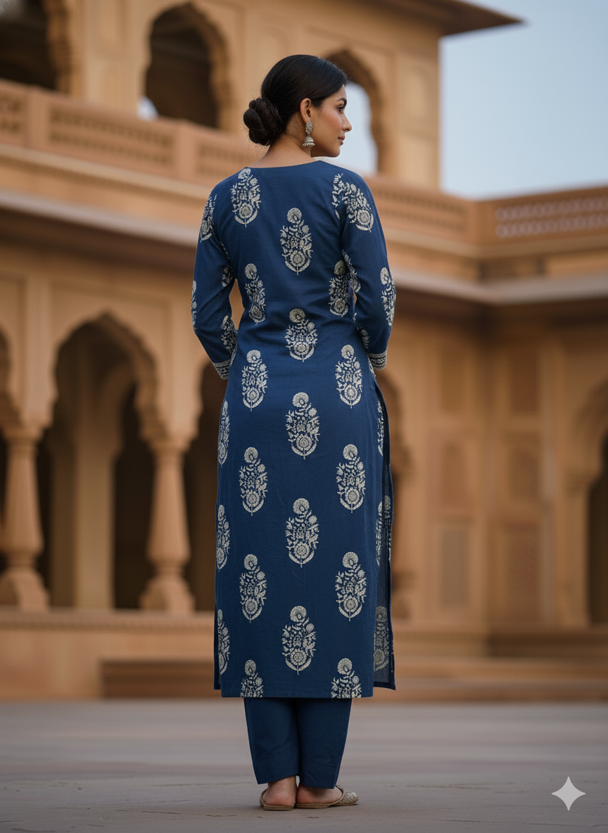 Cotton 3PC Kurti Set