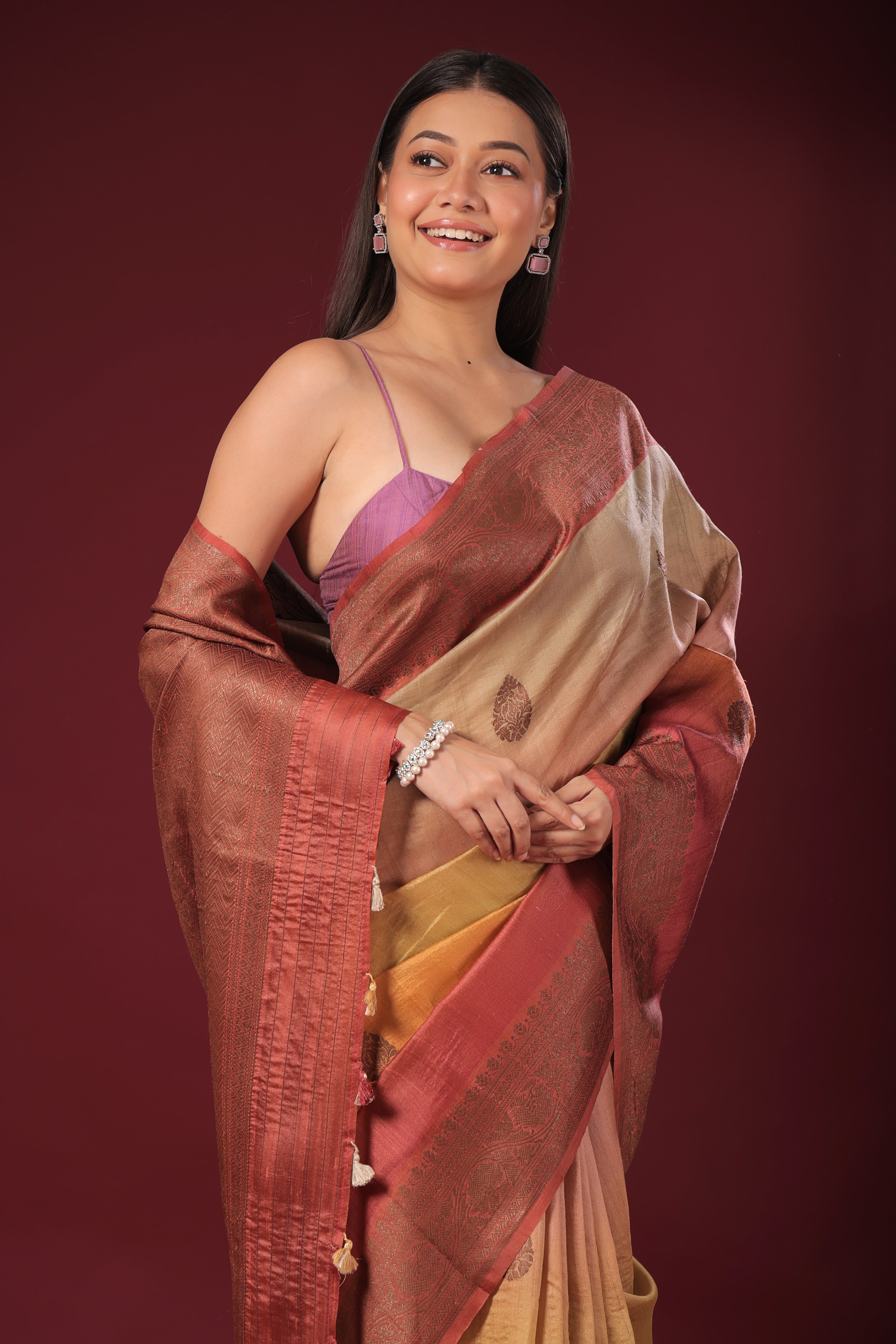 Shaded Tussar Banarasi