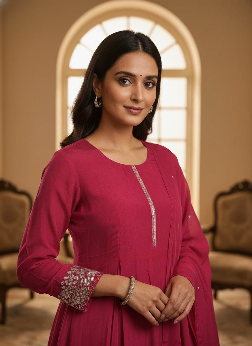 Chiffon 3PC Kurti Set