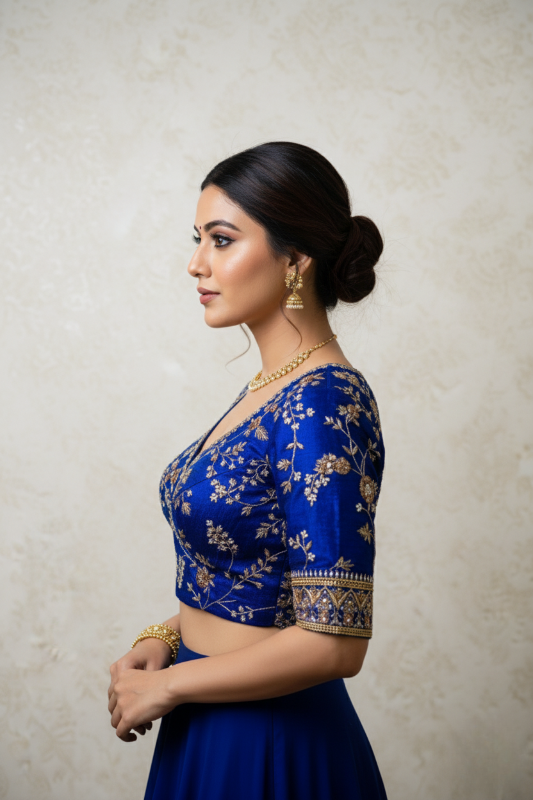 Raw Silk Zardosi Work