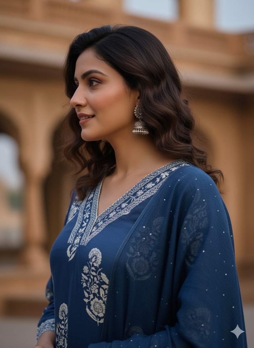 Cotton 3PC Kurti Set