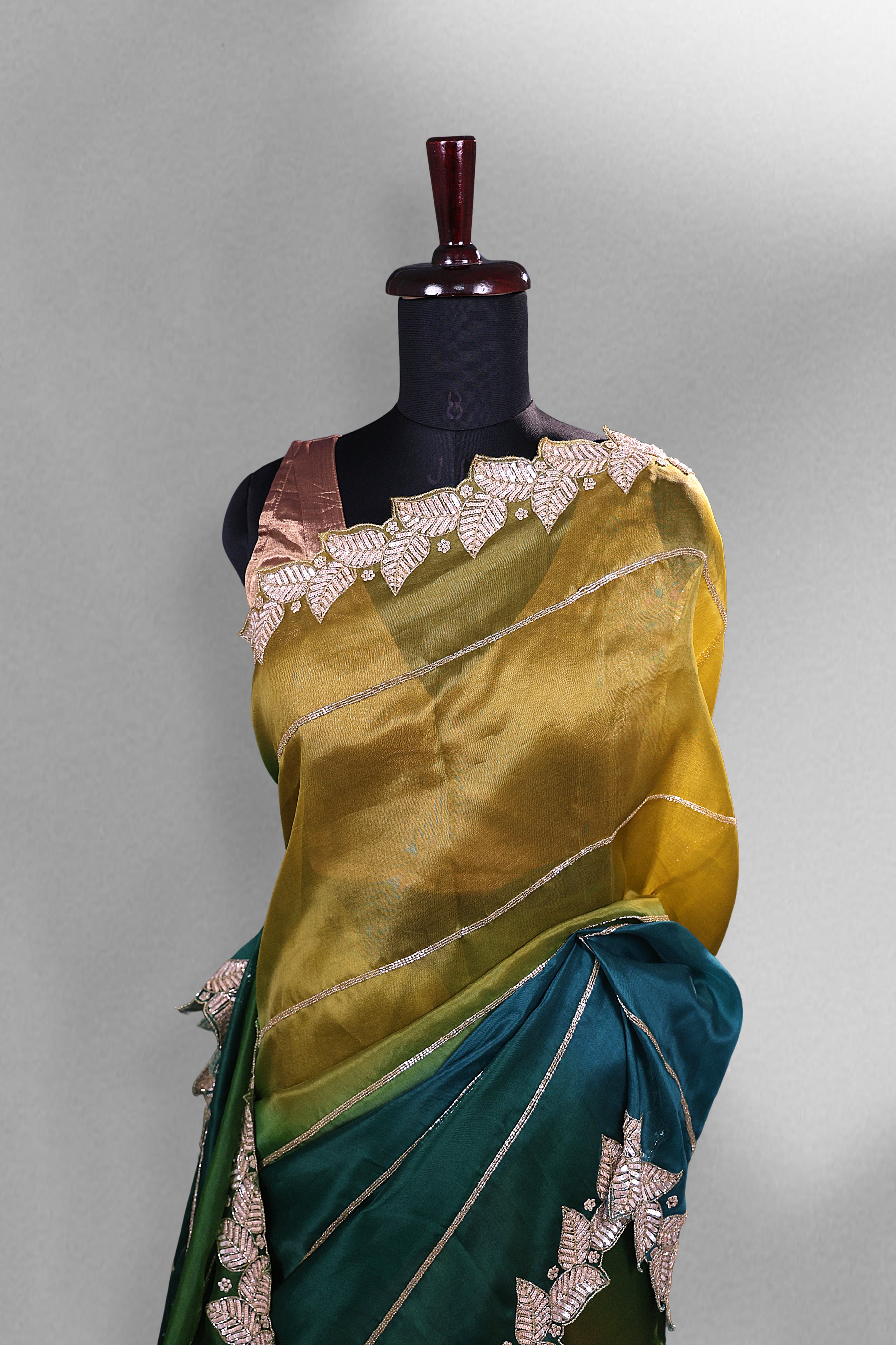 Organza Shaded Zardosi Work