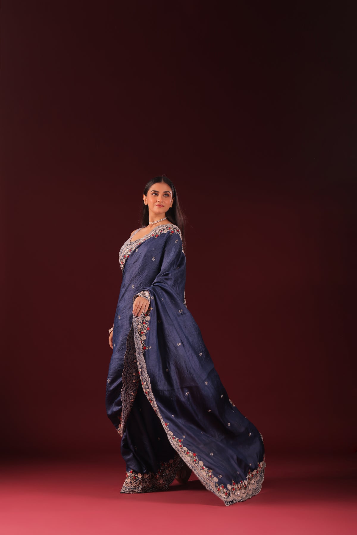 Tussar Zardosi Work