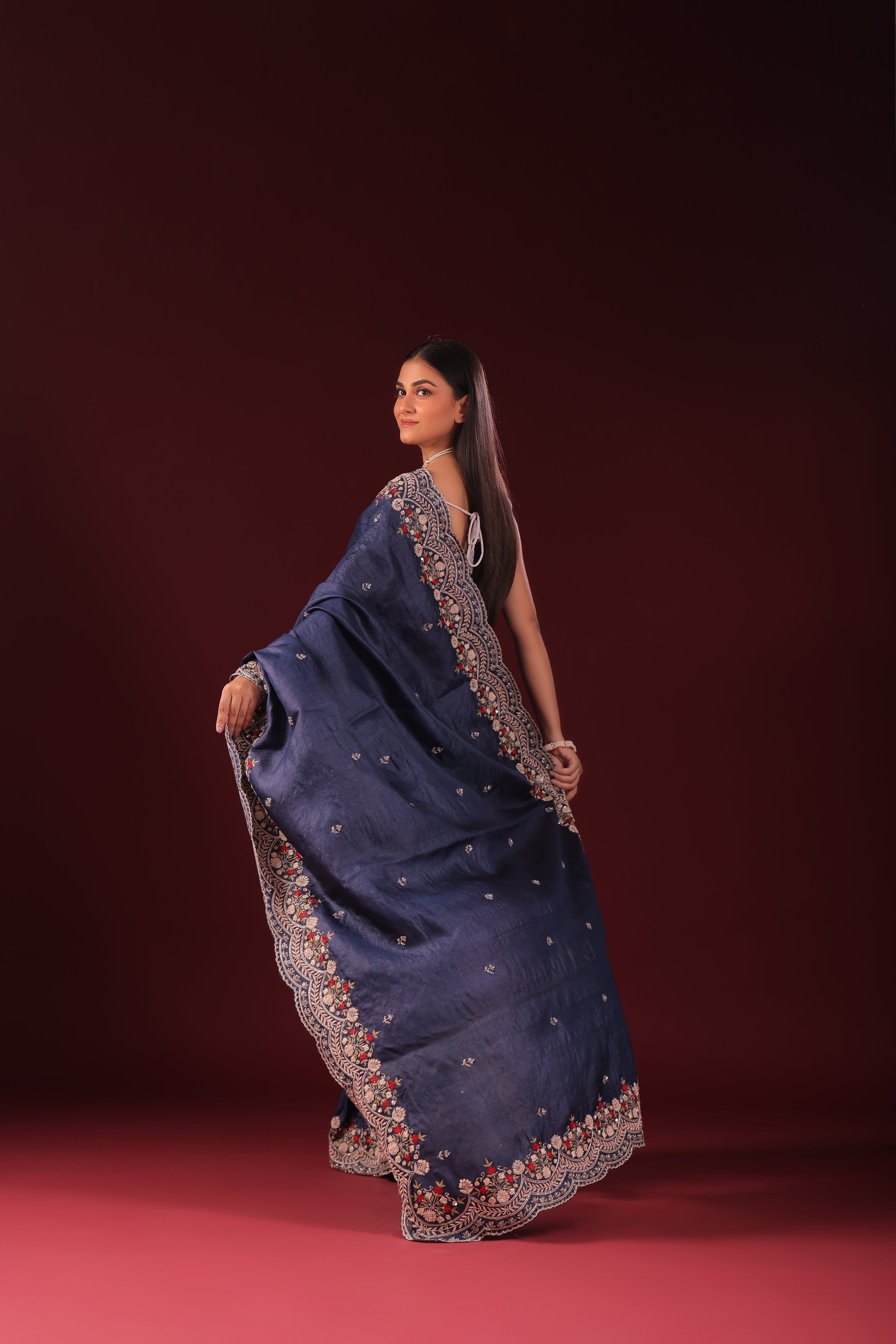 Tussar Zardosi Work
