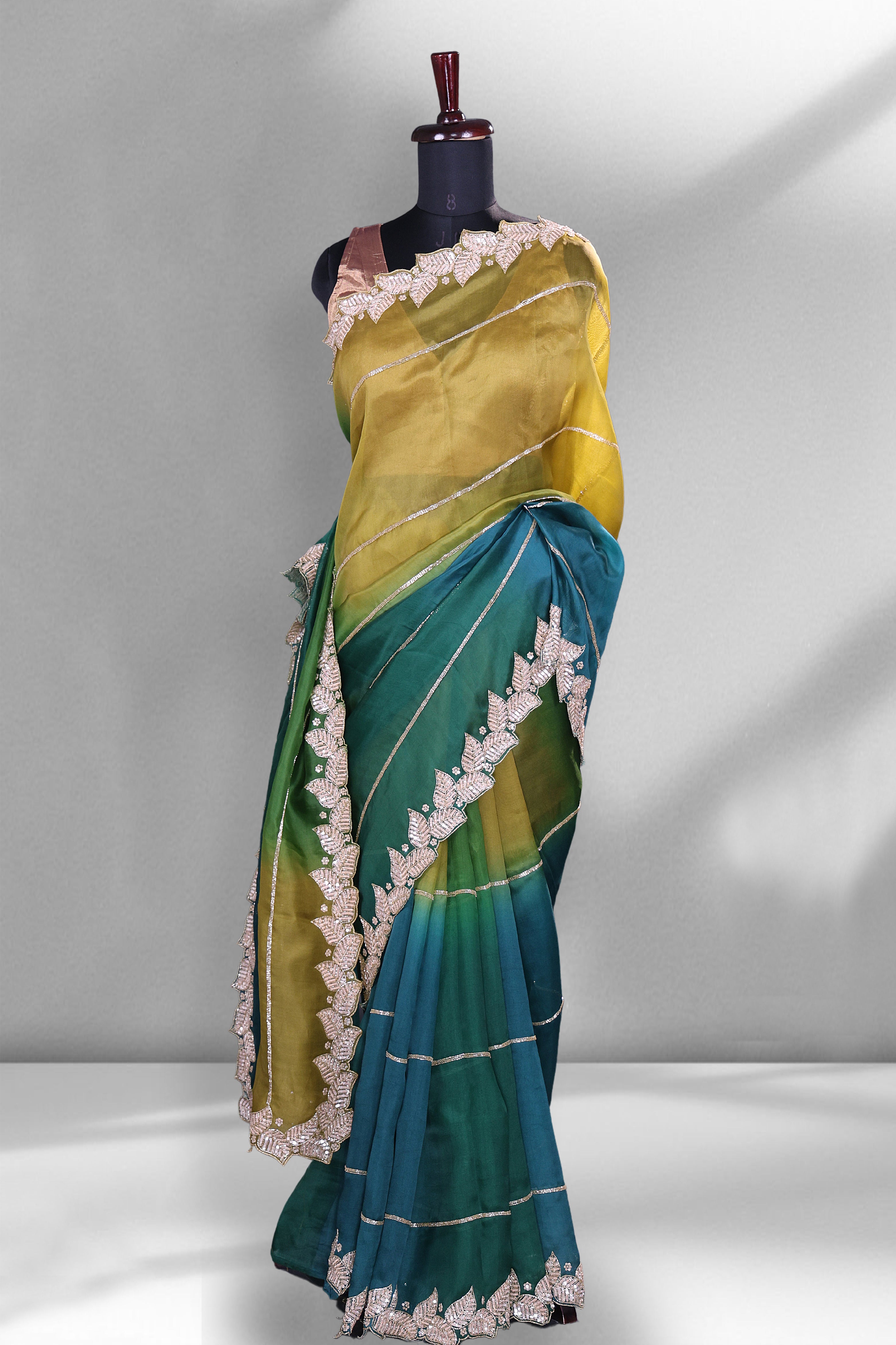 Organza Shaded Zardosi Work