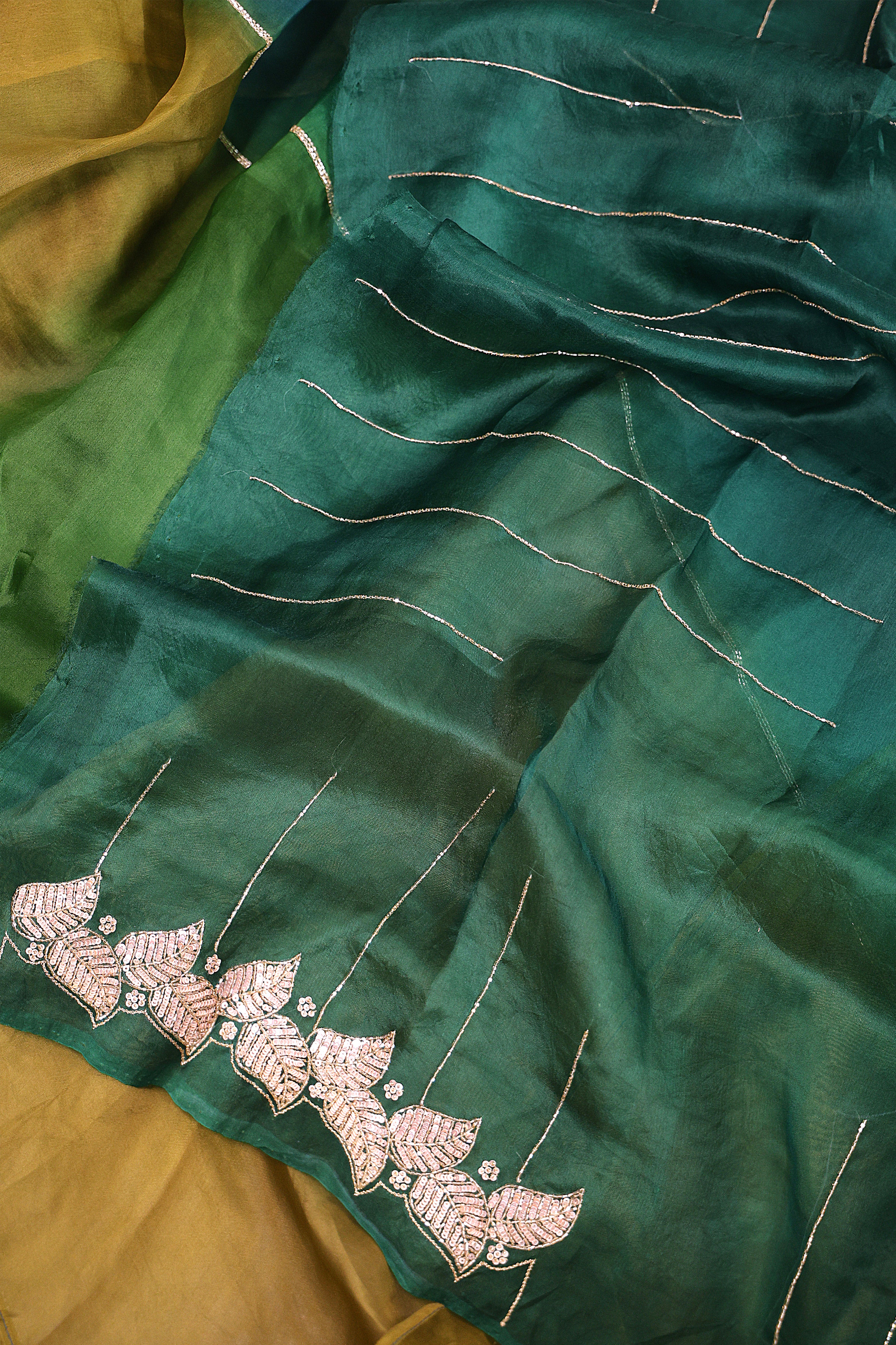 Organza Shaded Zardosi Work