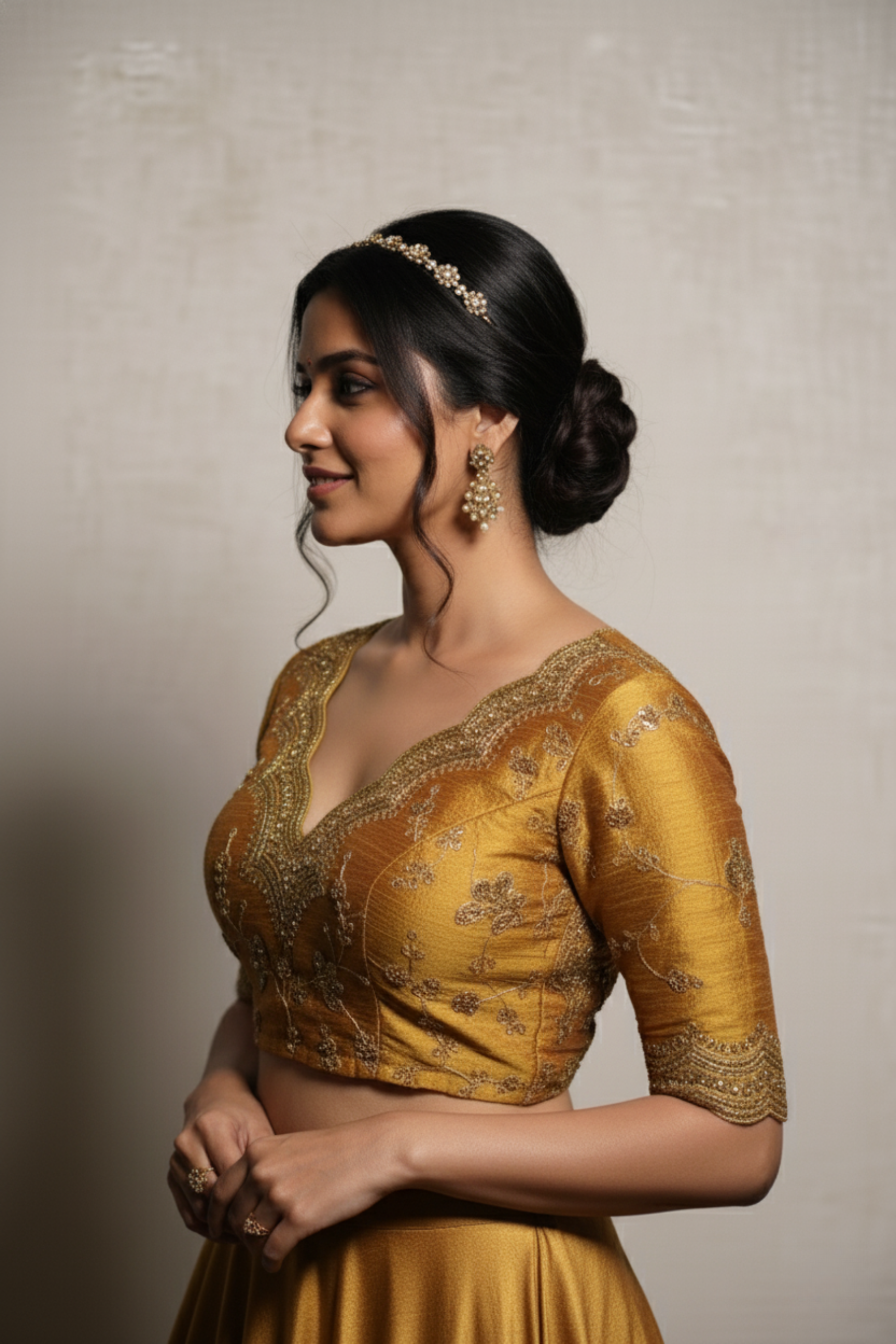 Raw Silk Dual Tone Zardosi Work