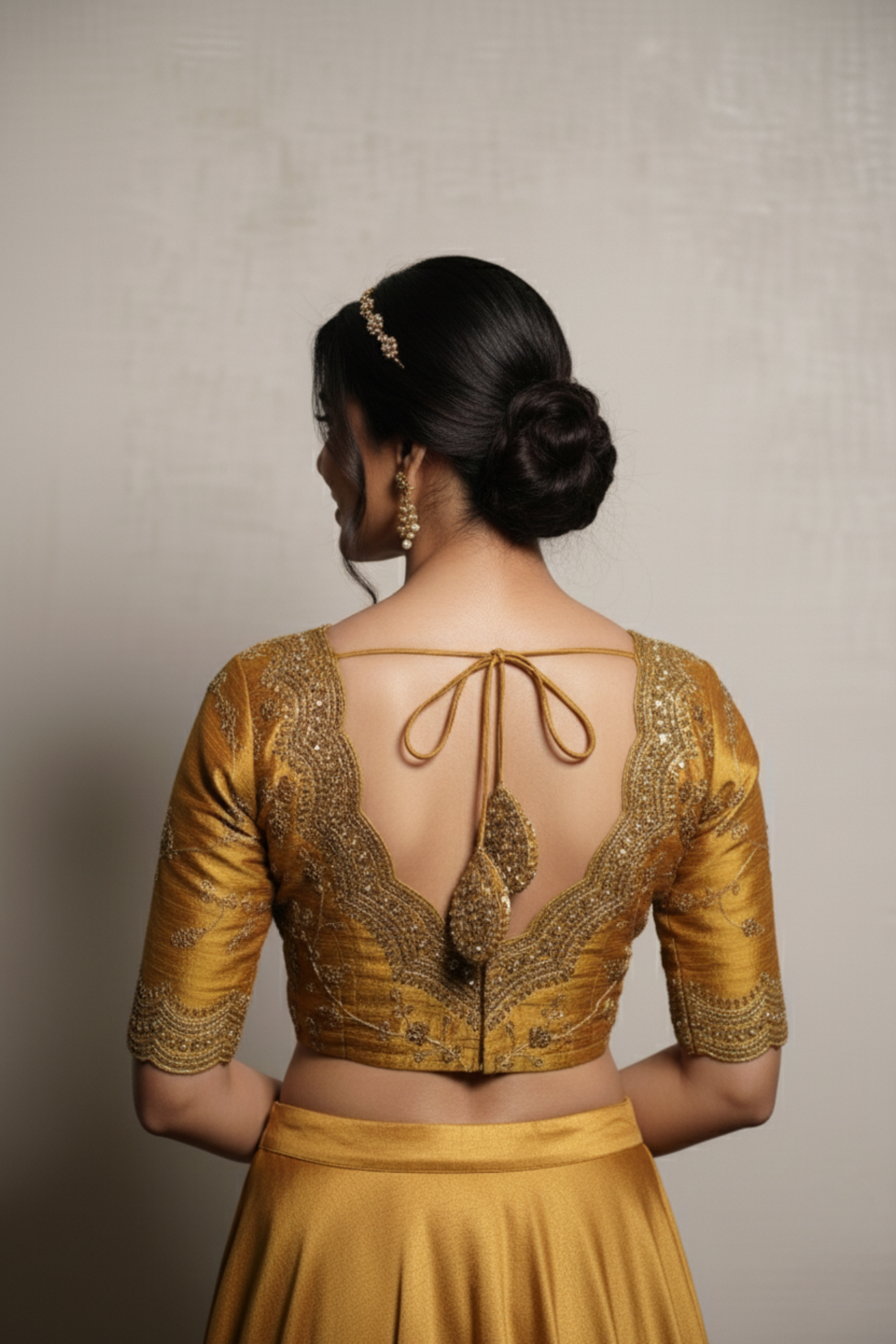 Raw Silk Dual Tone Zardosi Work