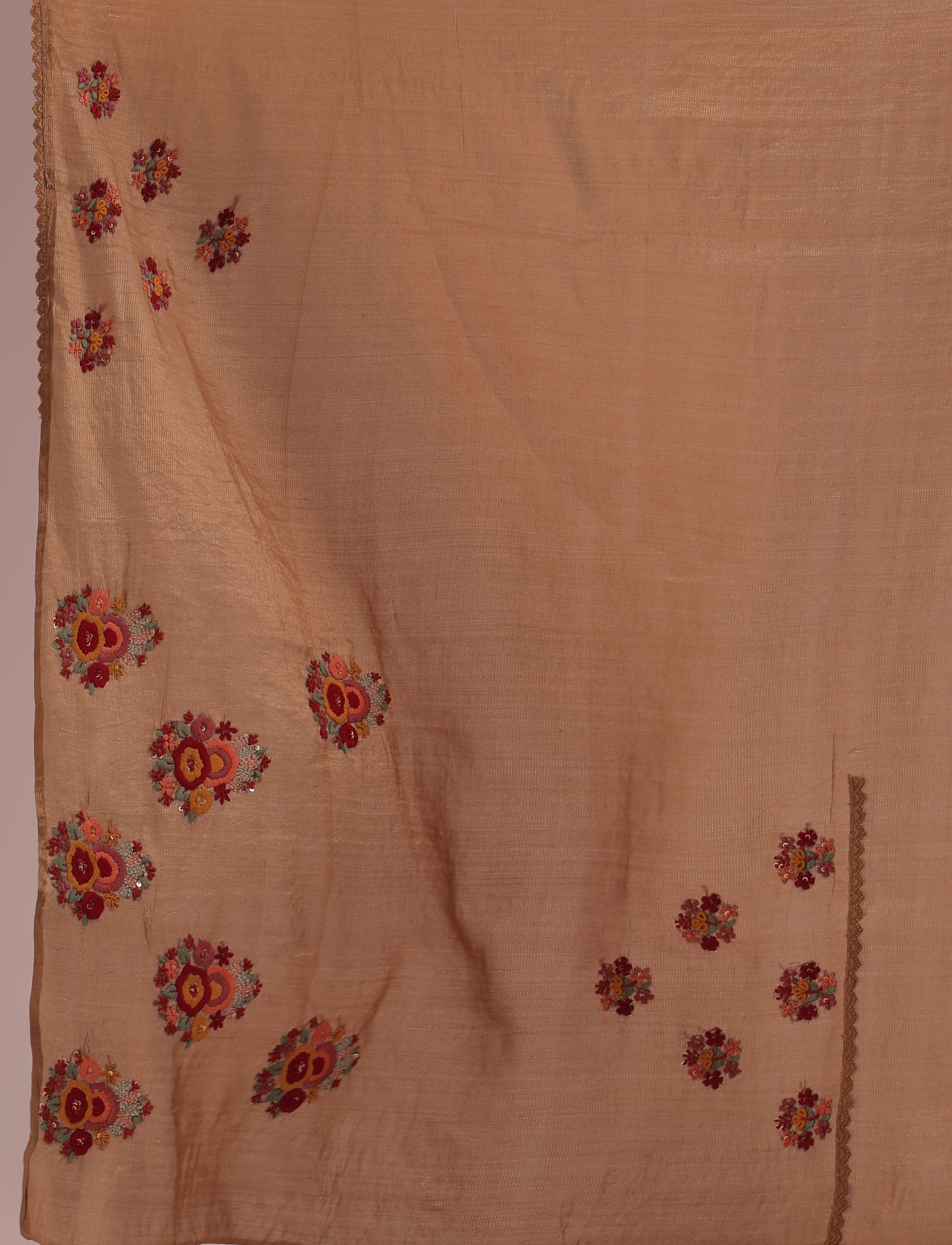 Tussar Tissue Hand Embroidery