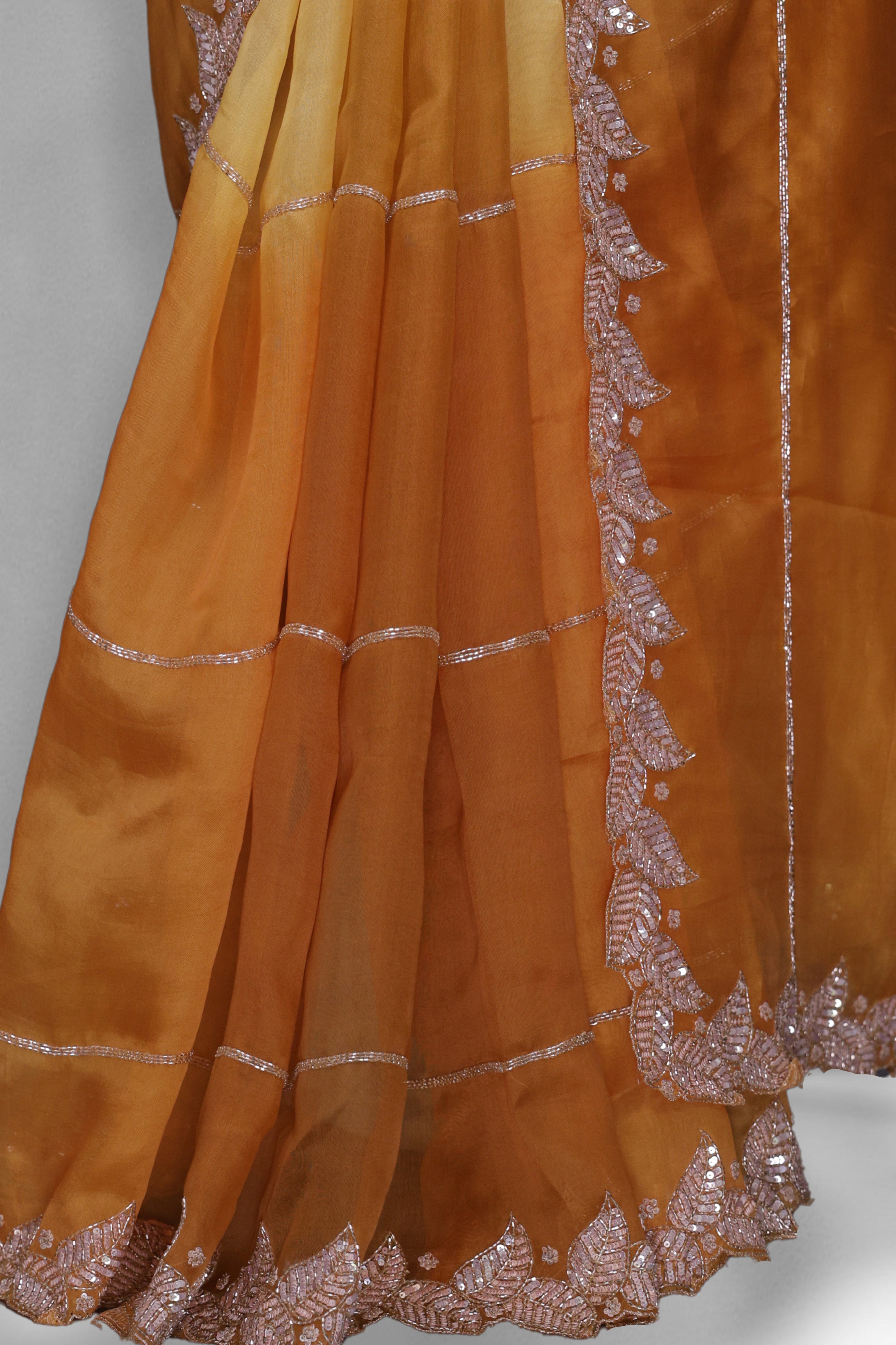 Organza Shaded Zardosi Work