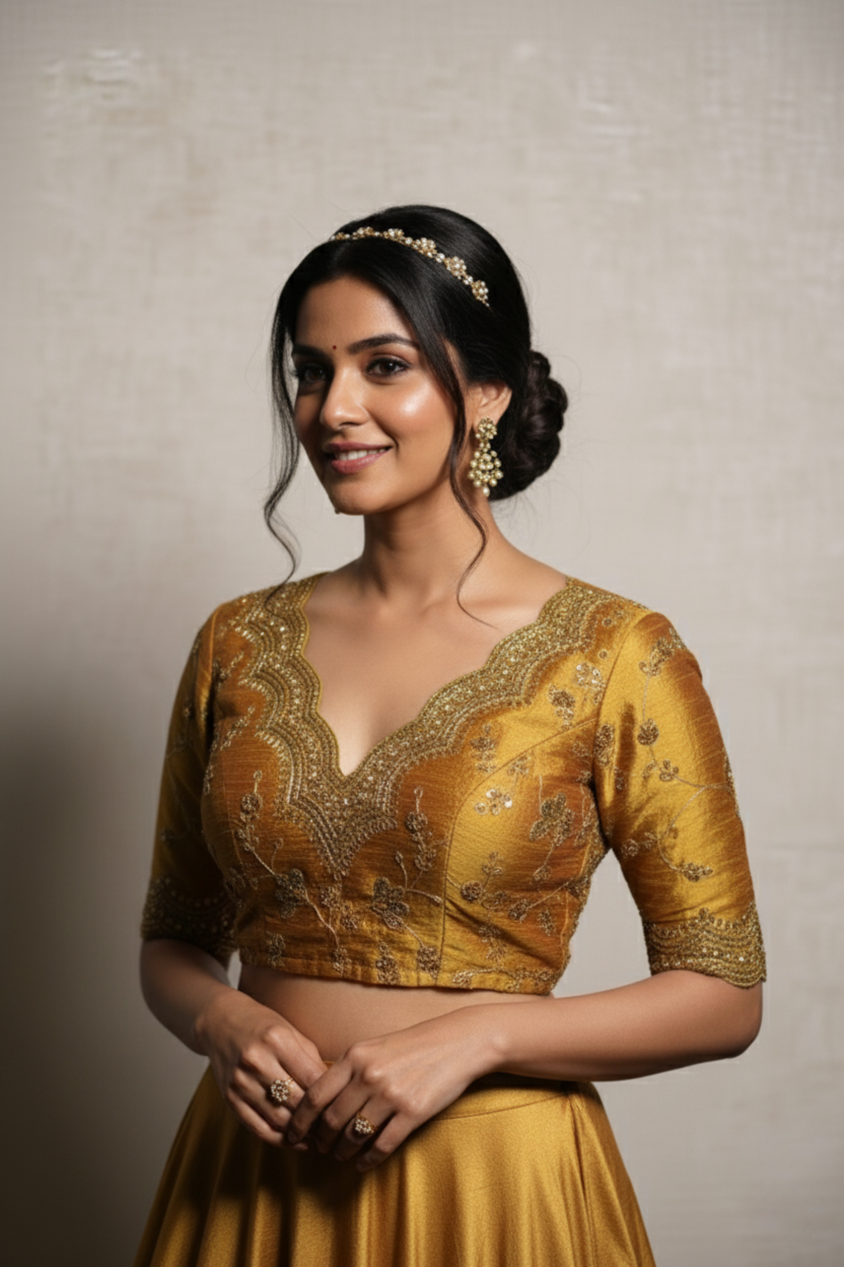 Raw Silk Dual Tone Zardosi Work