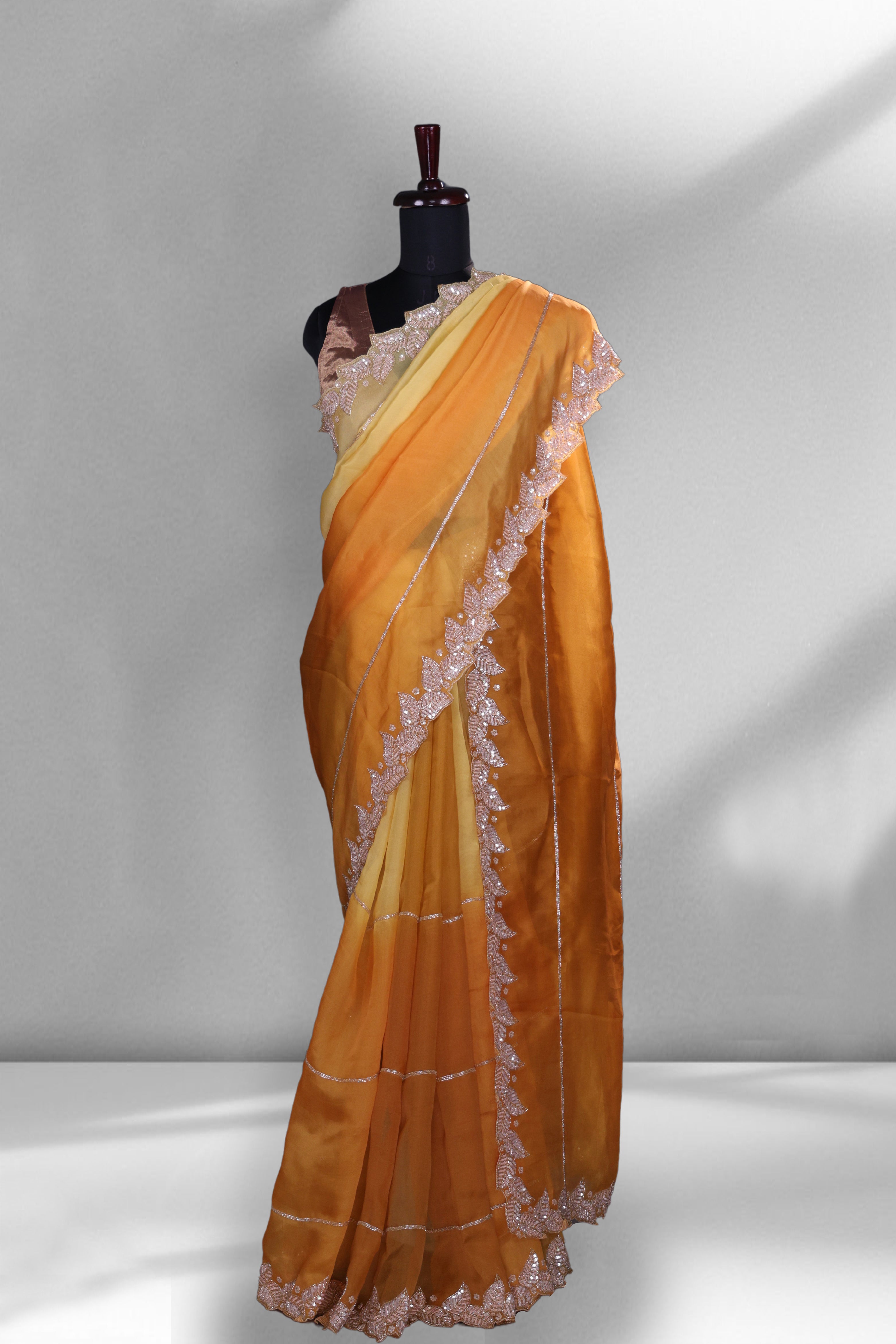 Organza Shaded Zardosi Work