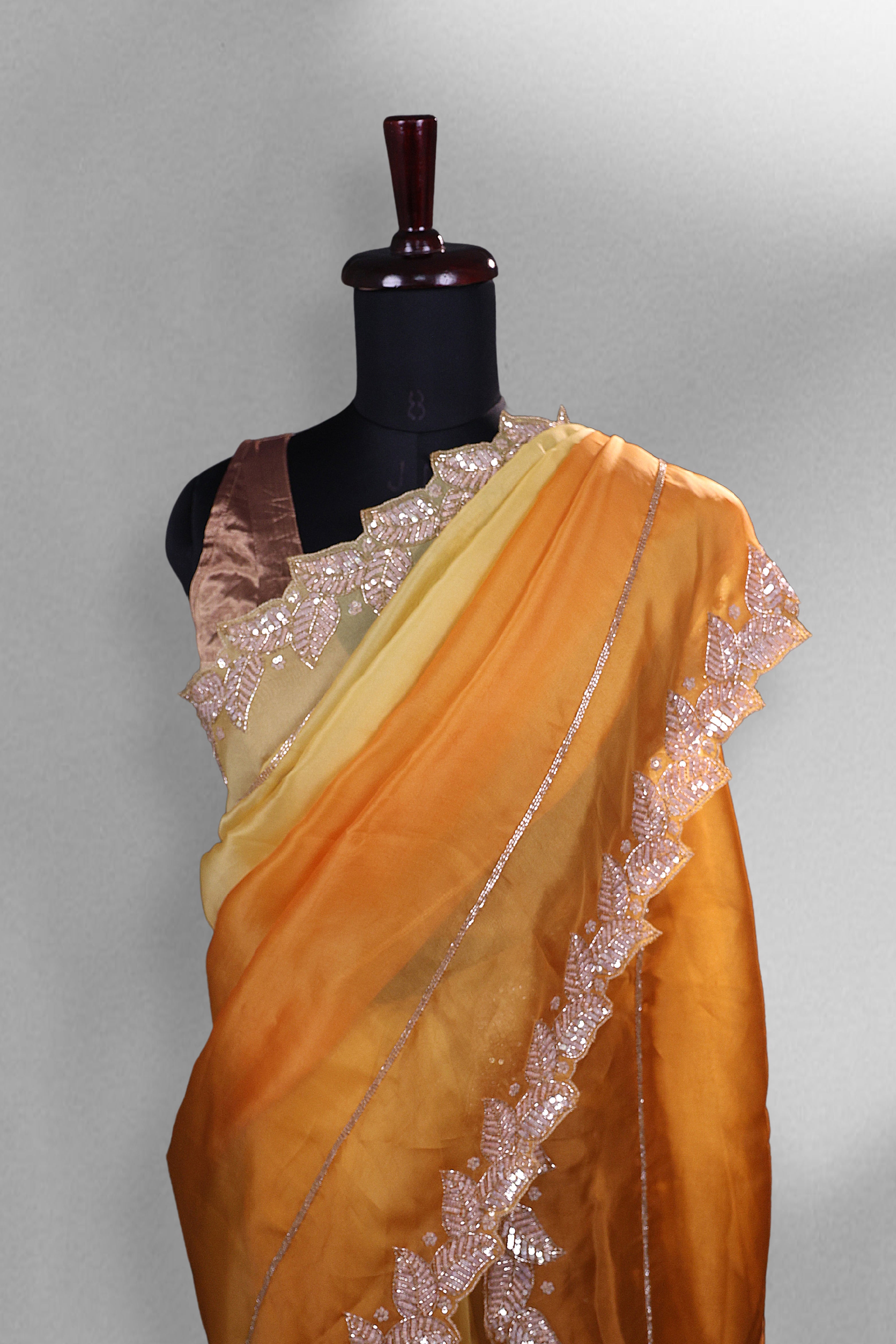 Organza Shaded Zardosi Work