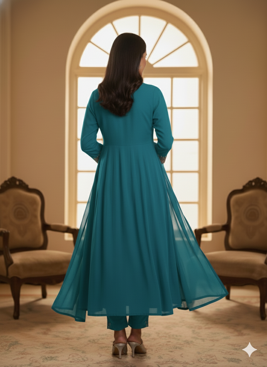 Chiffon 3PC Kurti Set