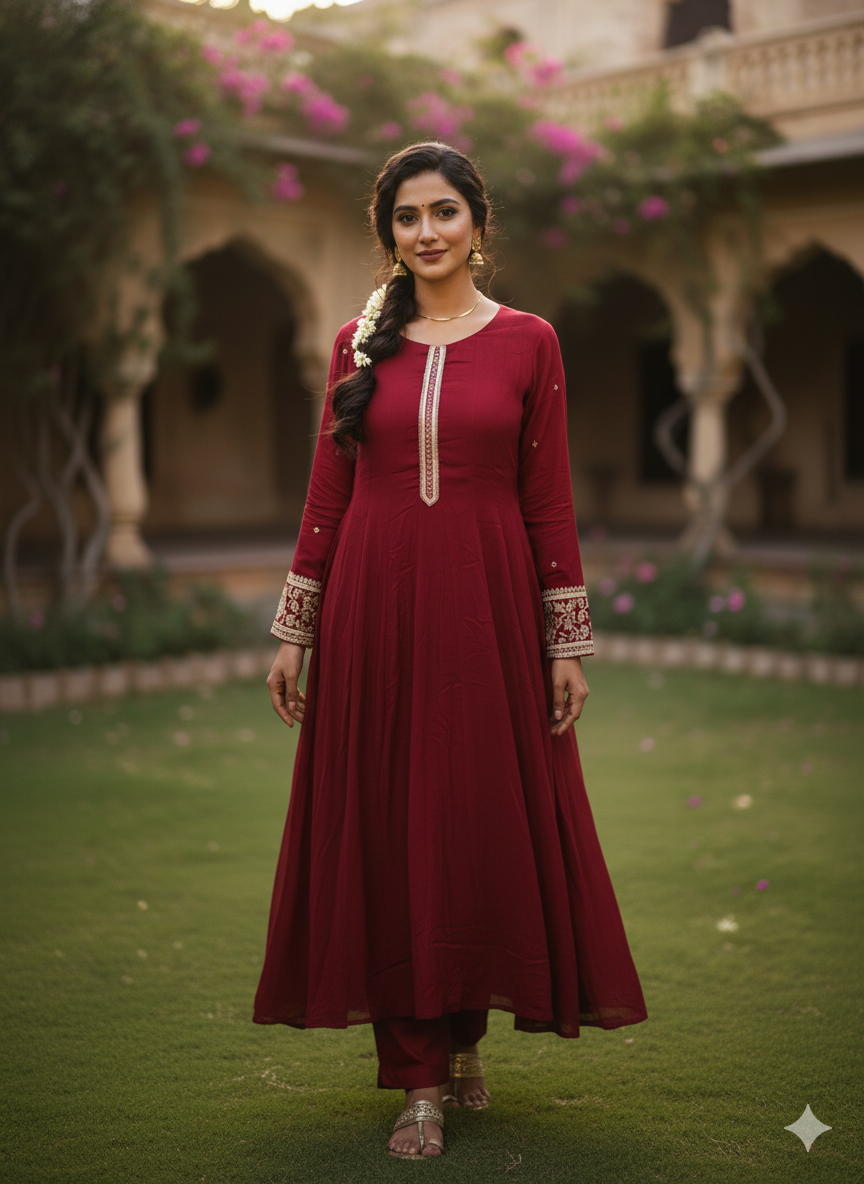 Chiffon Anarkali