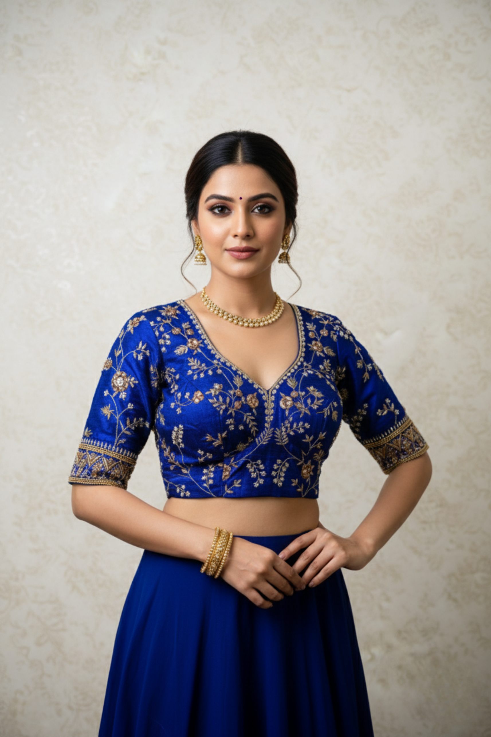 Raw Silk Zardosi Work