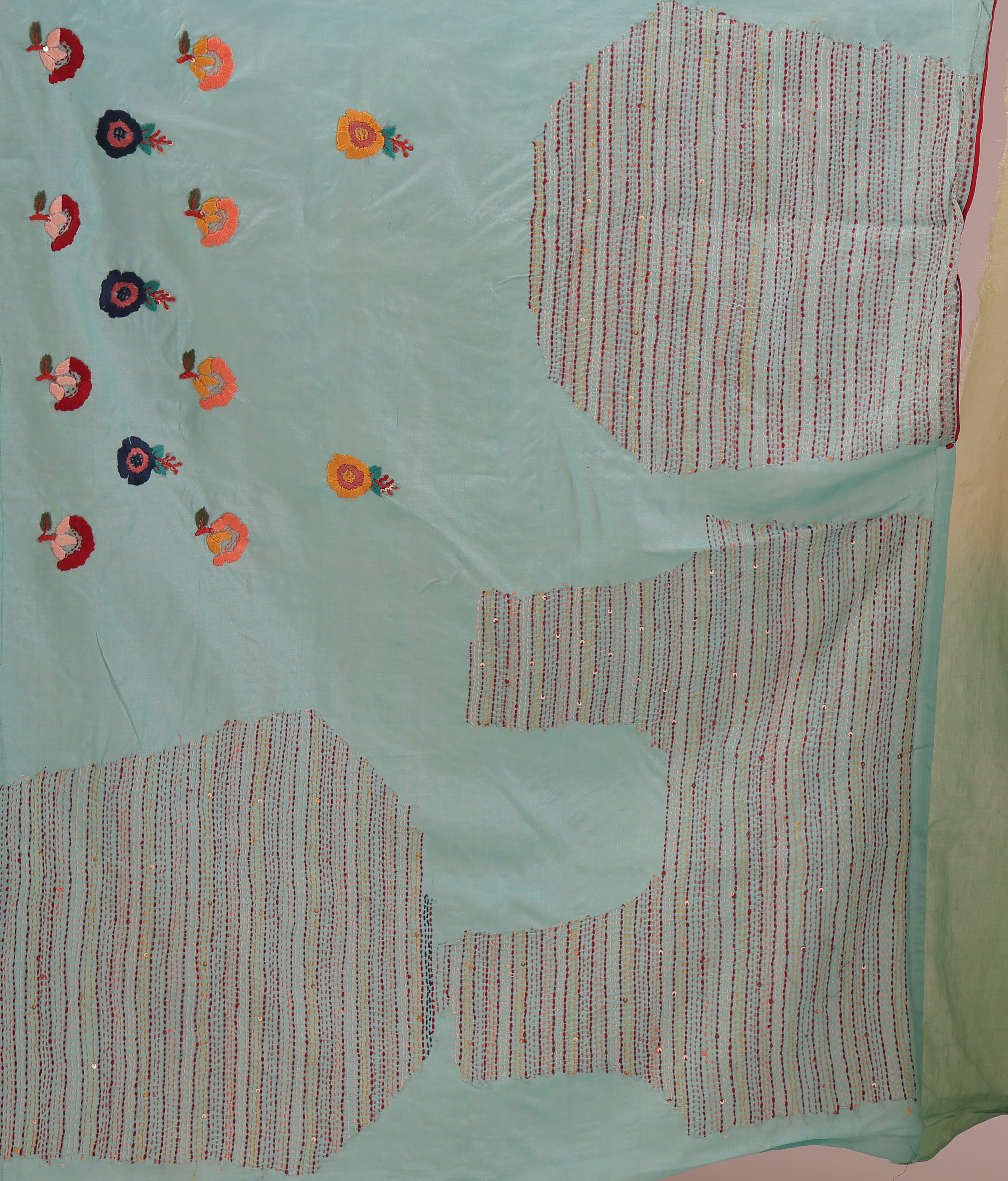 Tussar Shaded Hand Embroidery