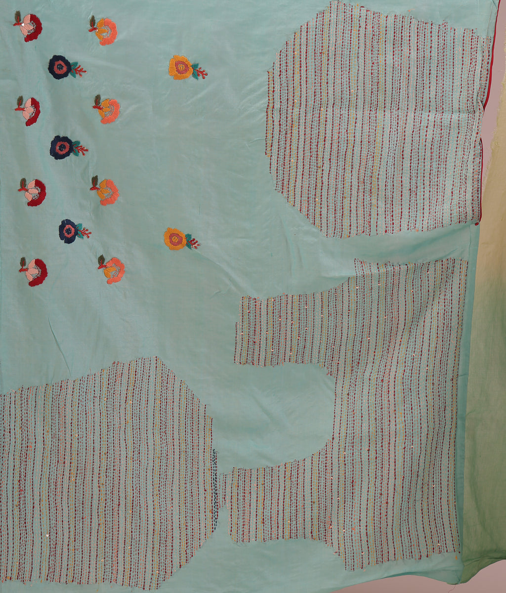 Tussar Shaded Hand Embroidery