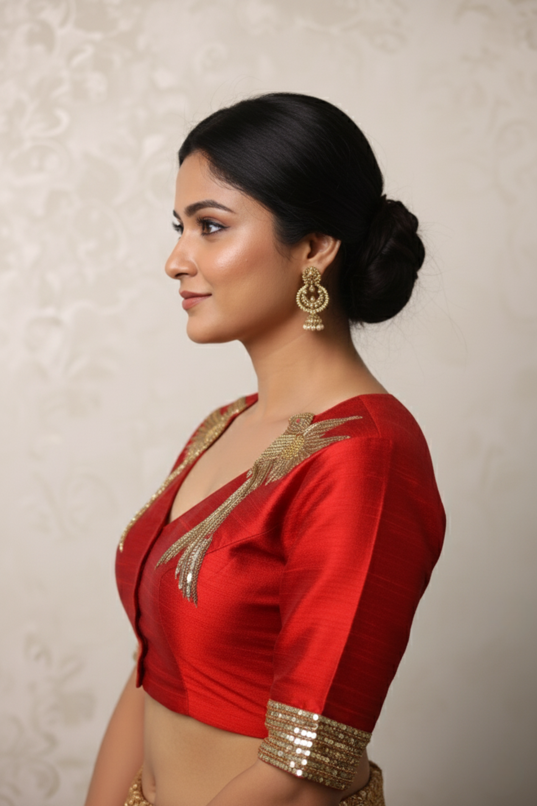 Raw Silk Zardosi Work