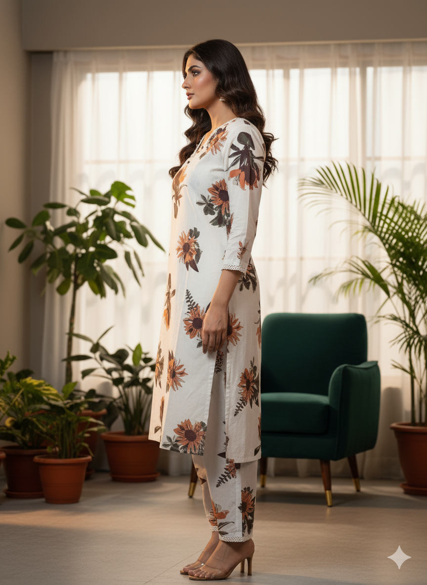 Cotton 2PC Kurti Set