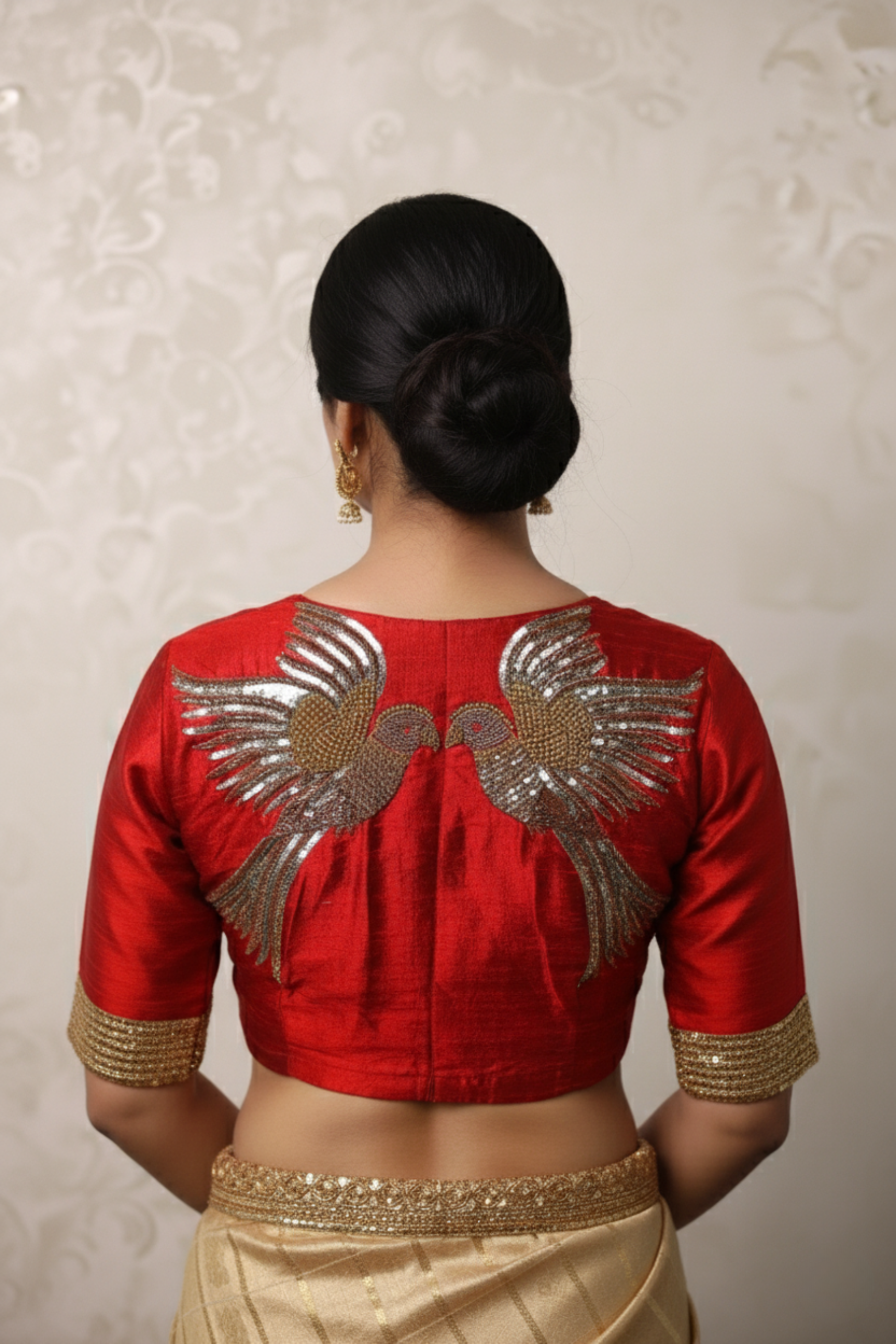Raw Silk Zardosi Work