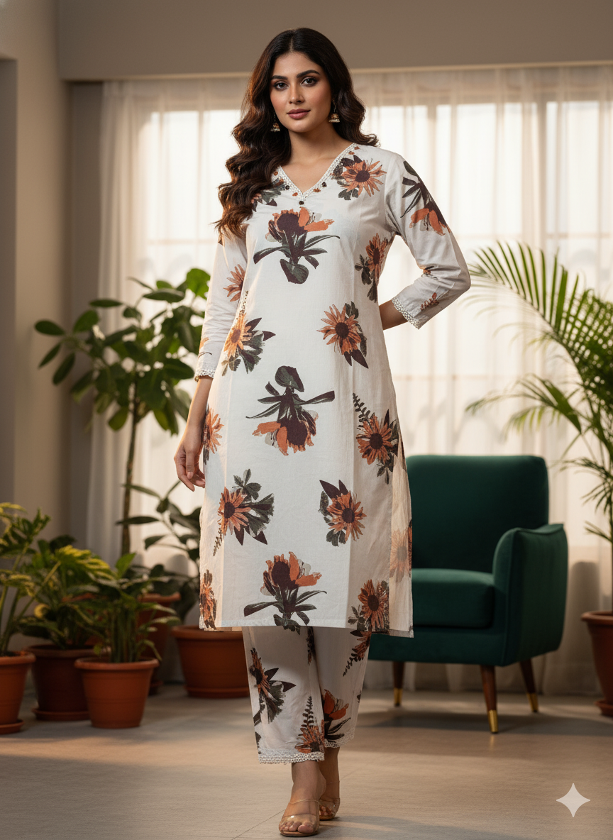 Cotton 2PC Kurti Set
