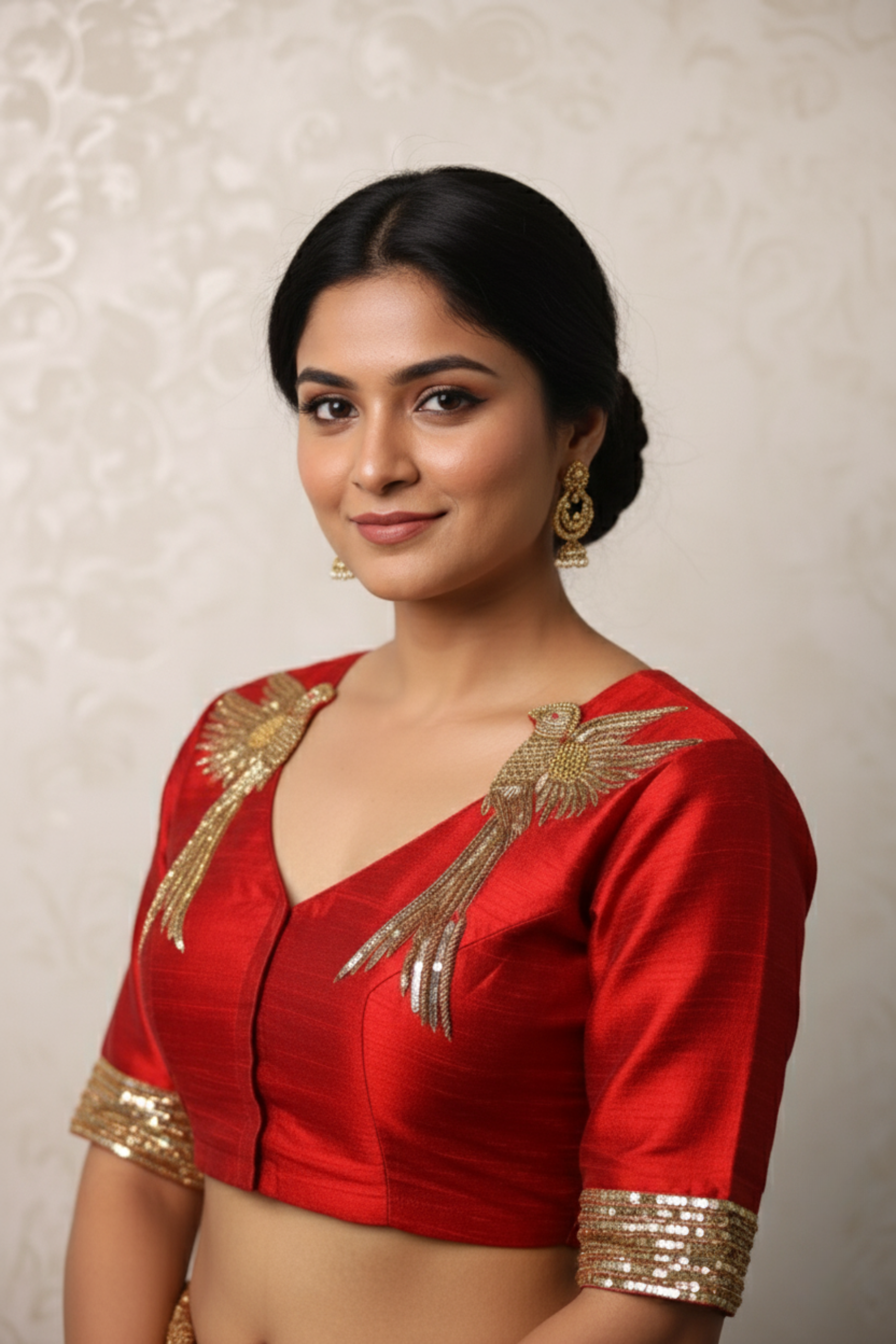 Raw Silk Zardosi Work