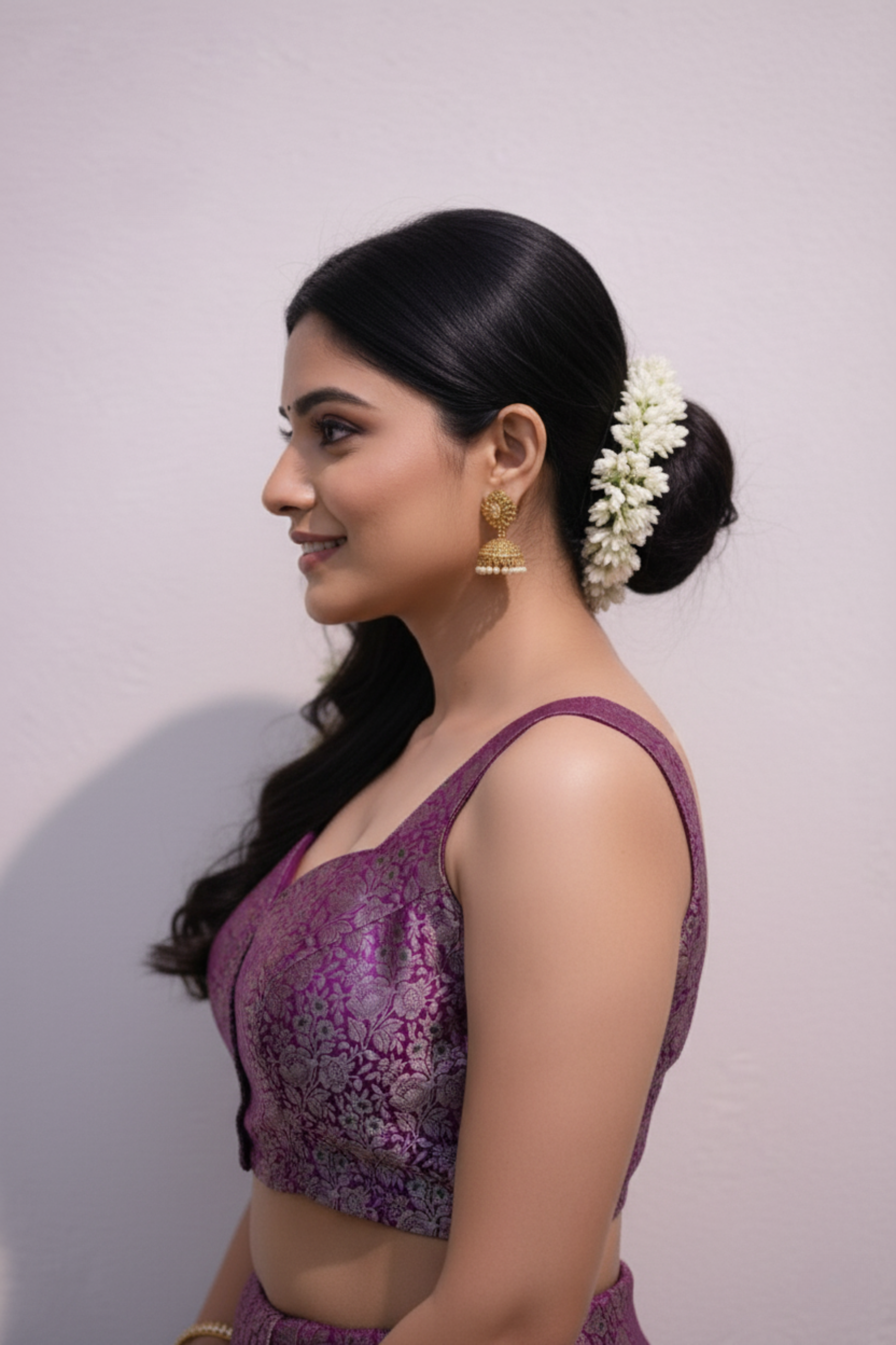 Brocade Katan Sleeveless Blouse