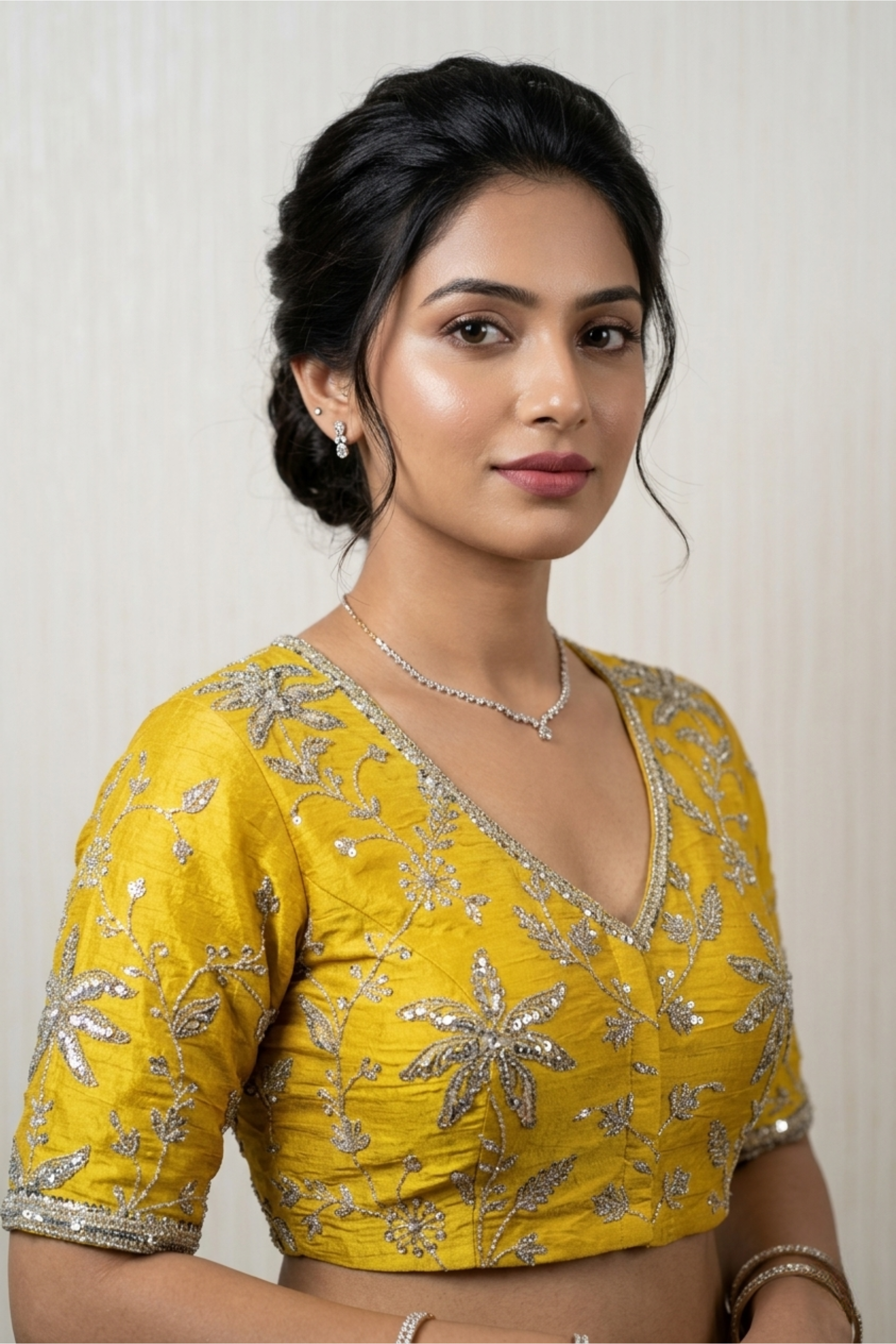 Raw Silk Zardosi Work