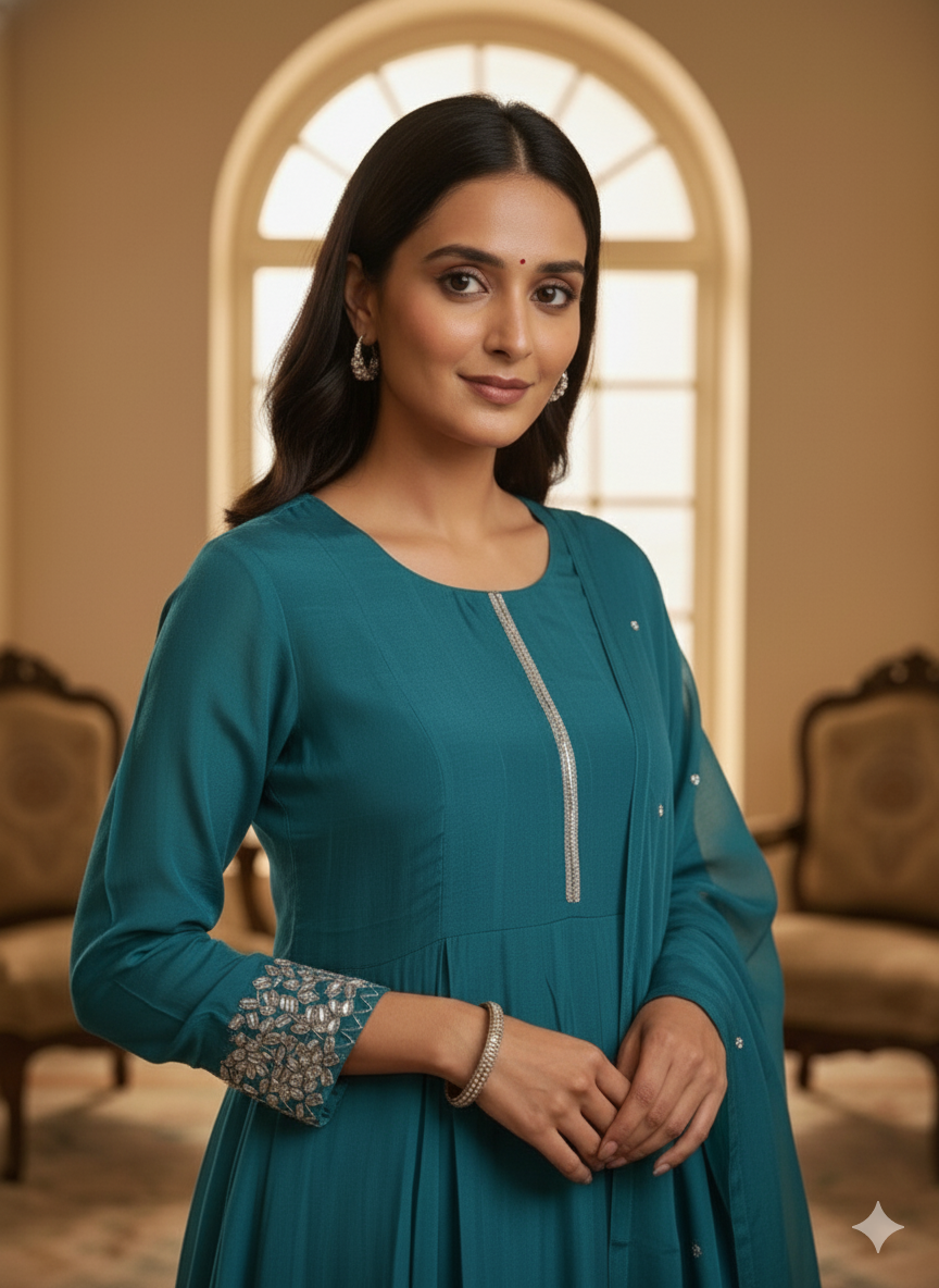 Chiffon 3PC Kurti Set