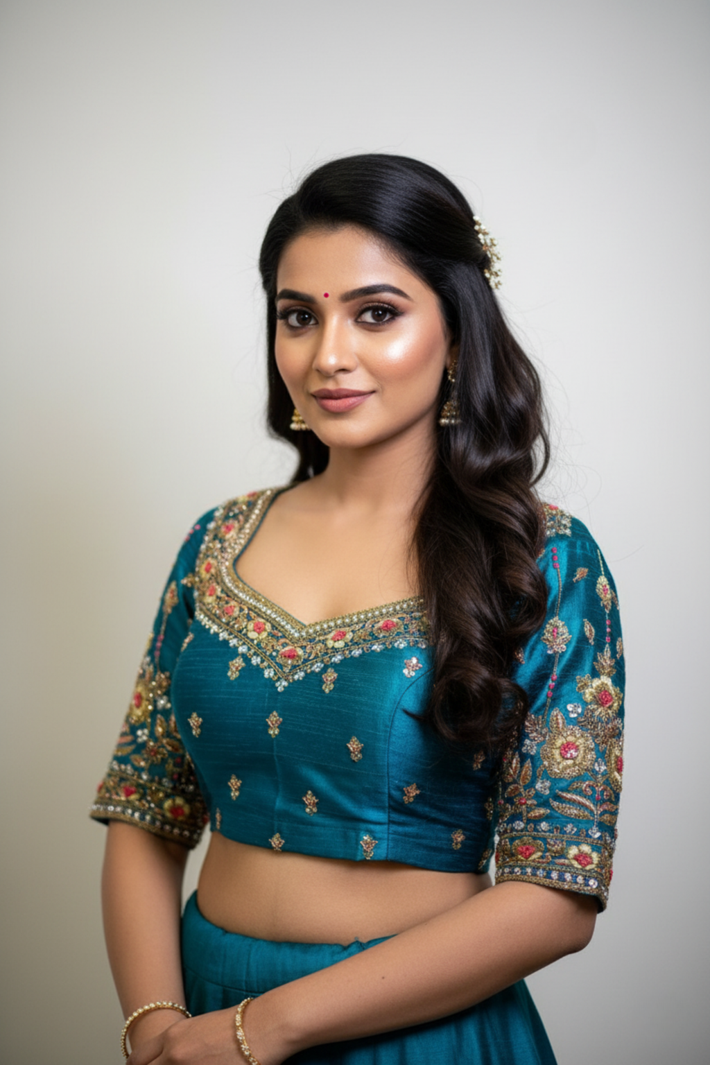 Raw Silk Zardosi Work