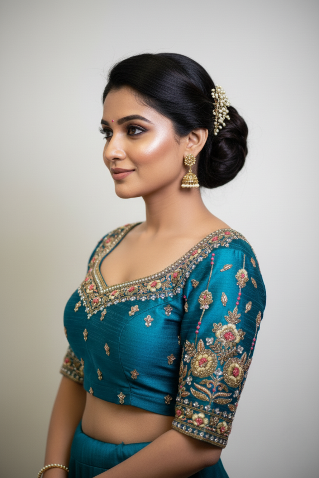 Raw Silk Zardosi Work