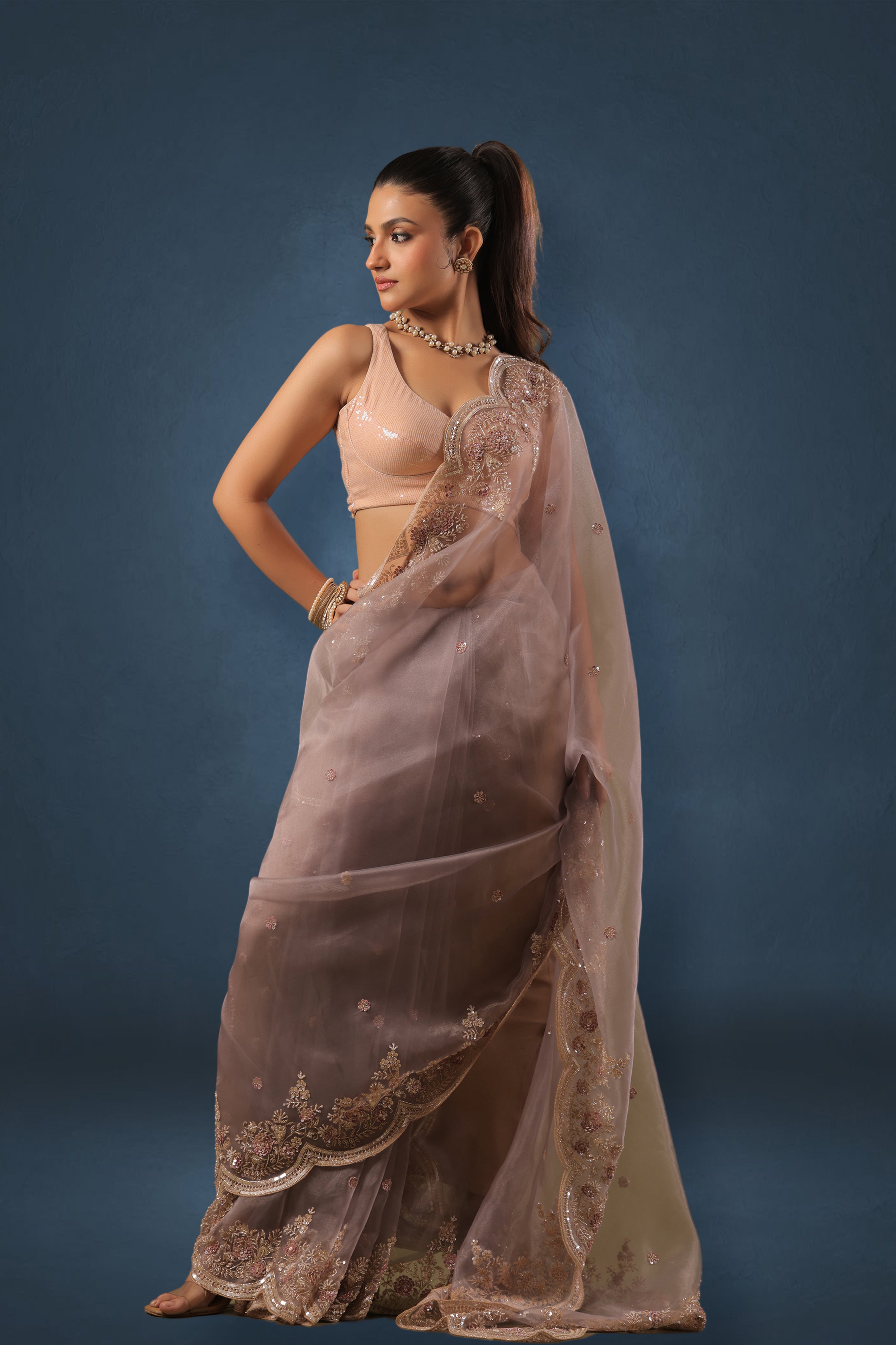 Glass Tissue Zardosi Work