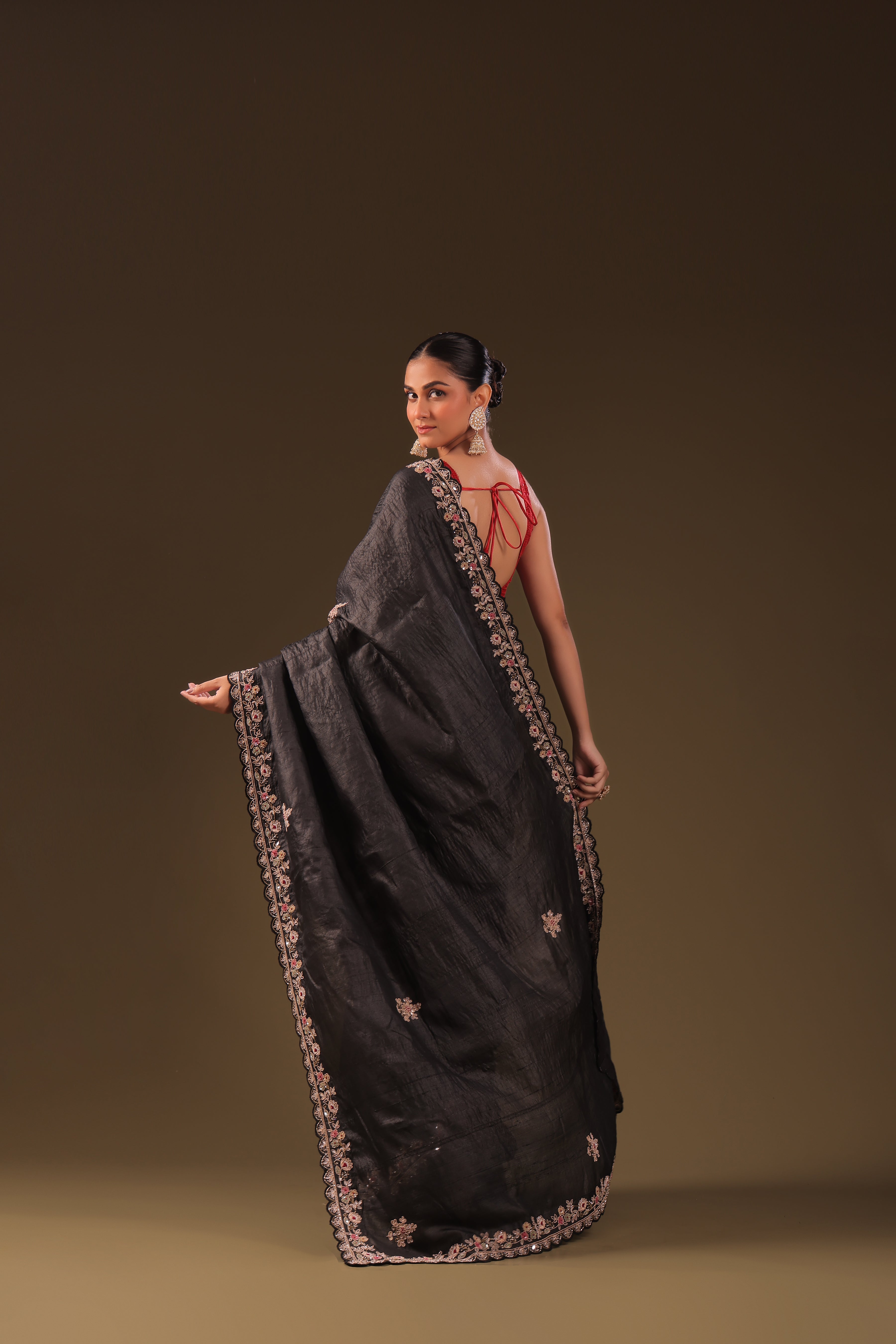 Tussar Zardosi Work