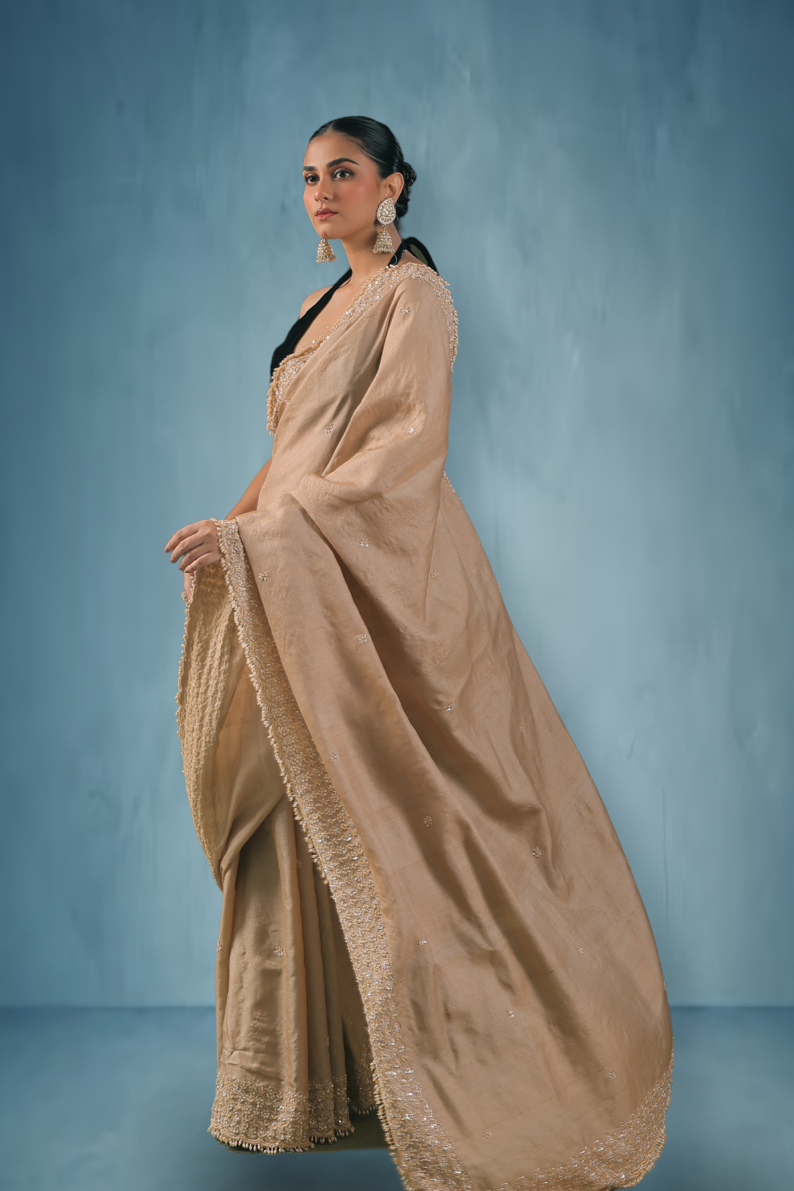 Tussar Zardosi Work