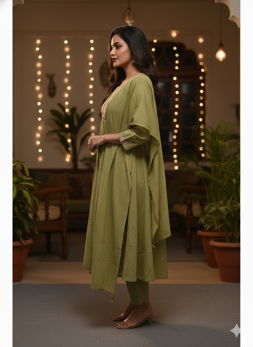 Cotton 3PC Kurti Set