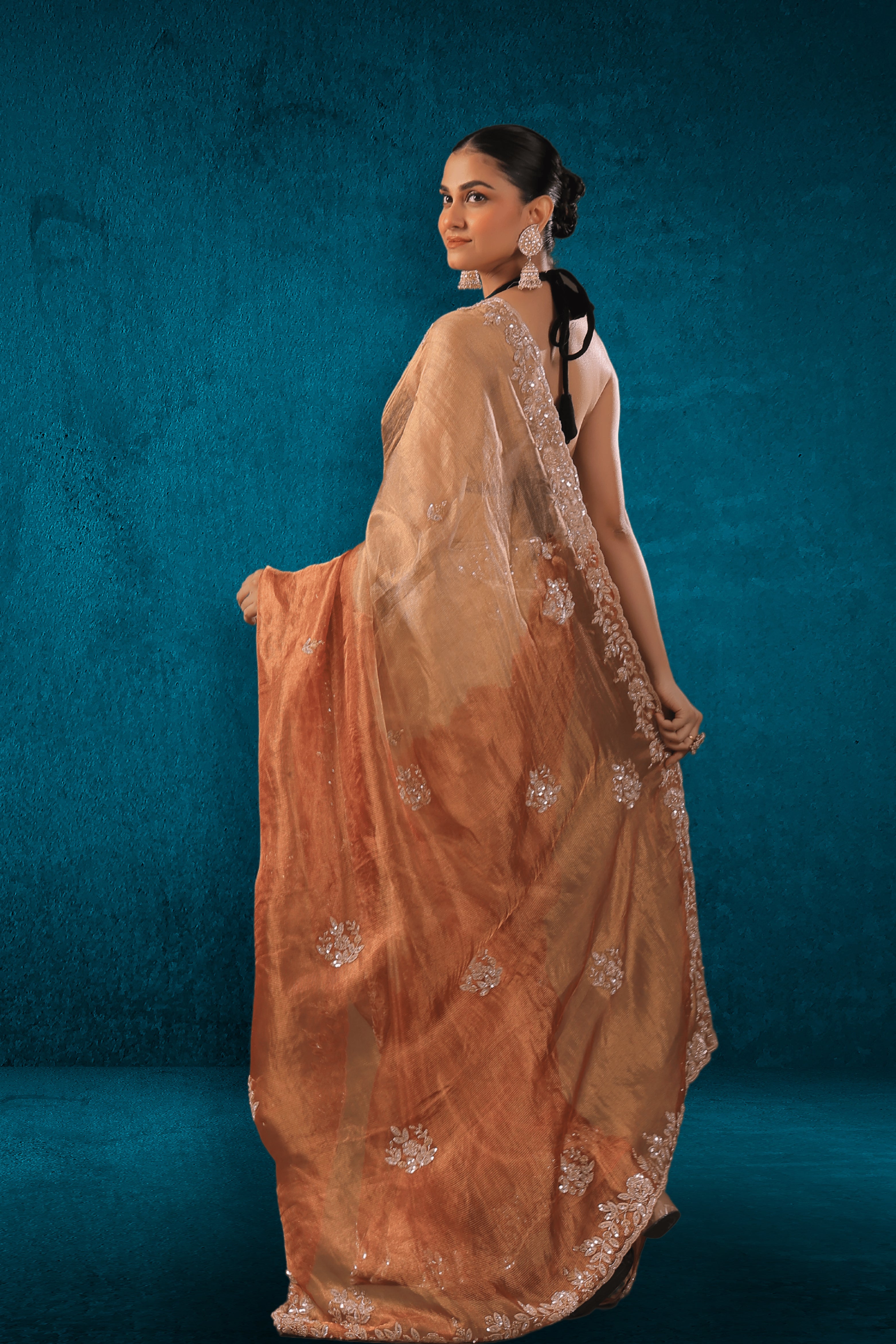 Shaded Tissue Zardosi Work