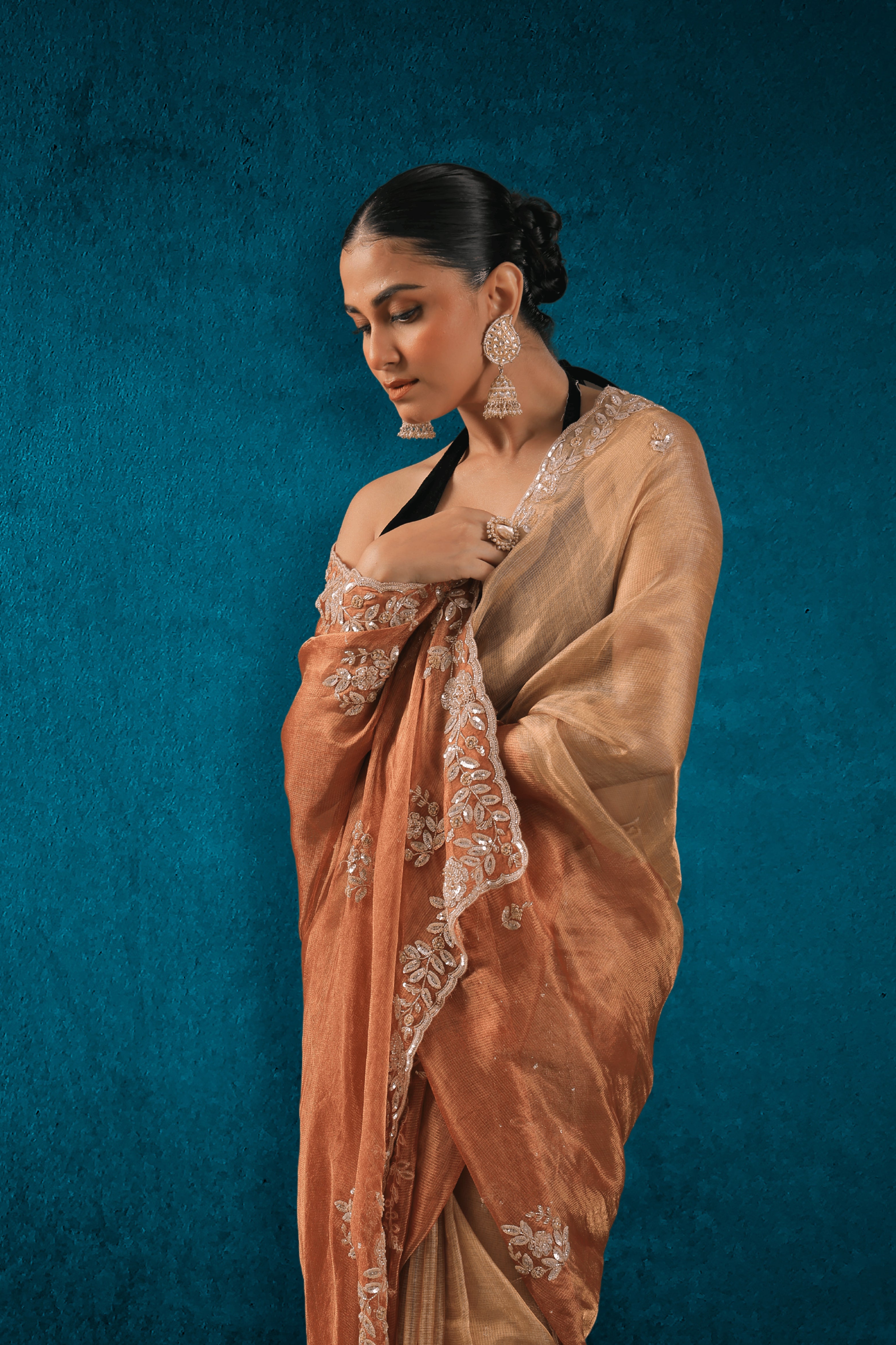 Shaded Tissue Zardosi Work