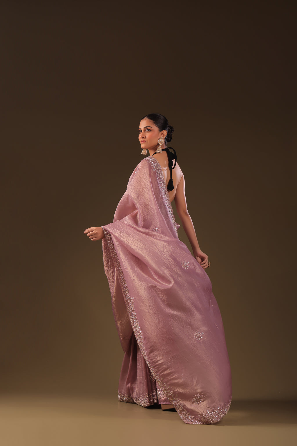 Crush Satin Zardosi Work