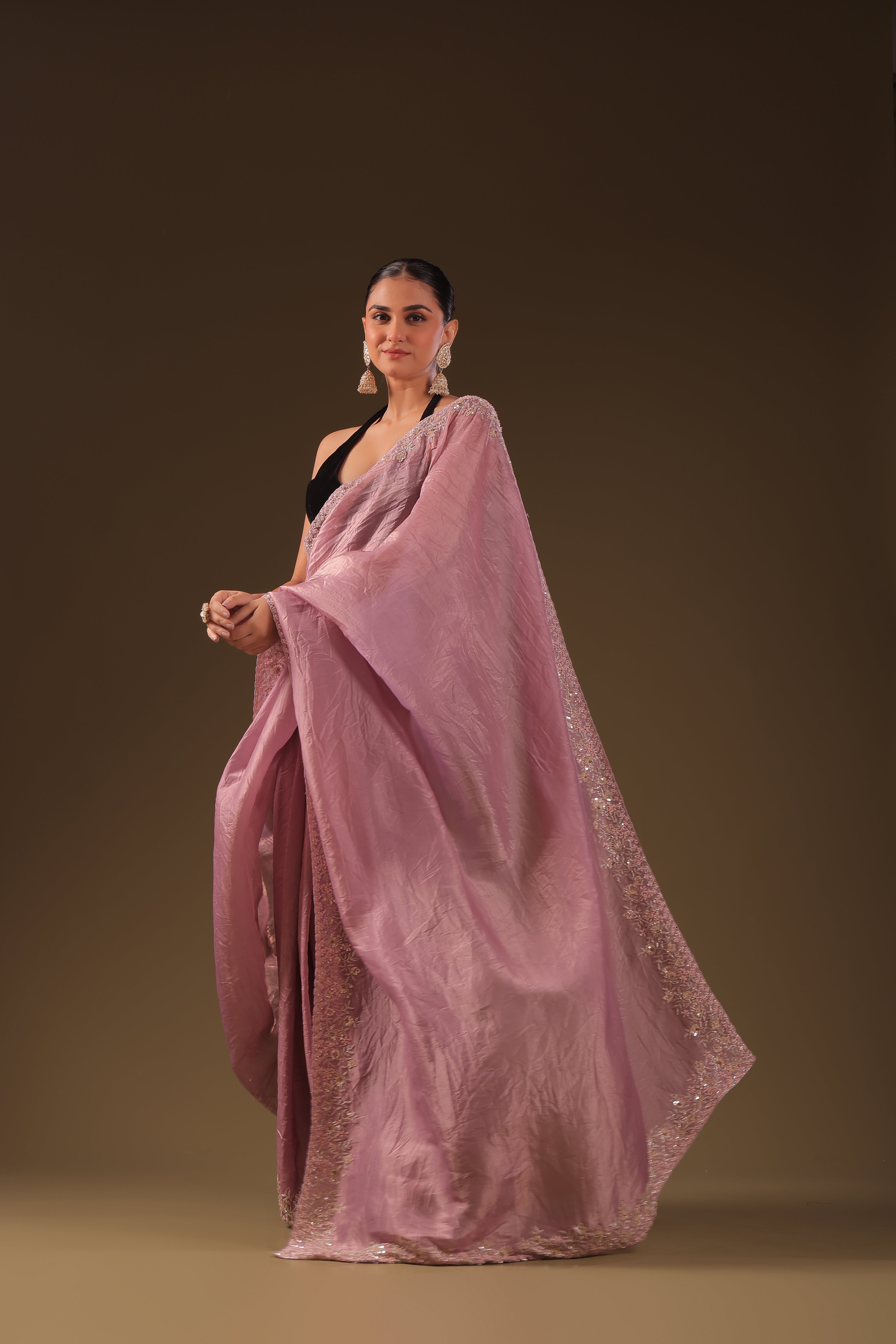 Crush Satin Zardosi Work