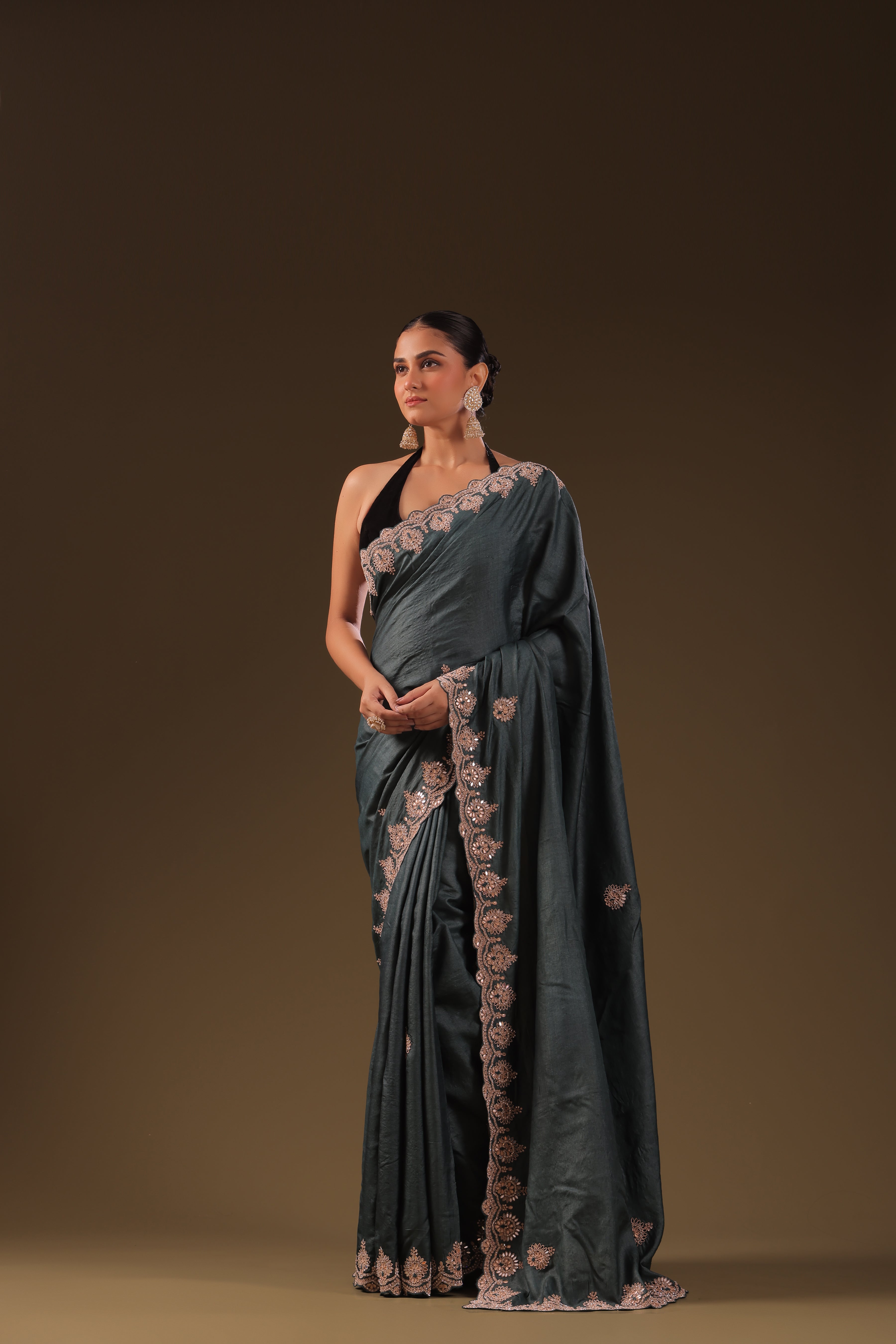 Tussar Zardosi Work