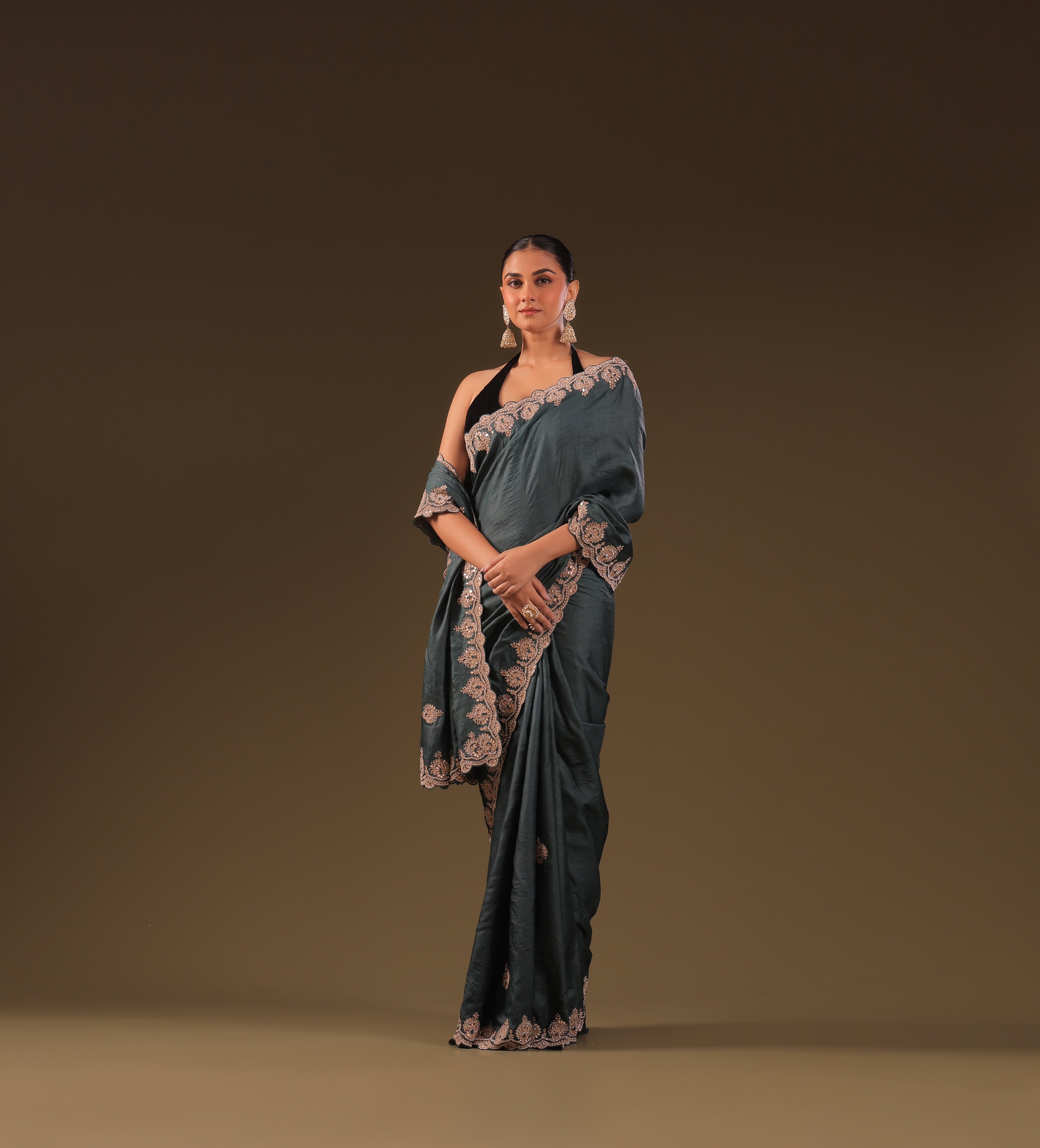 Tussar Zardosi Work